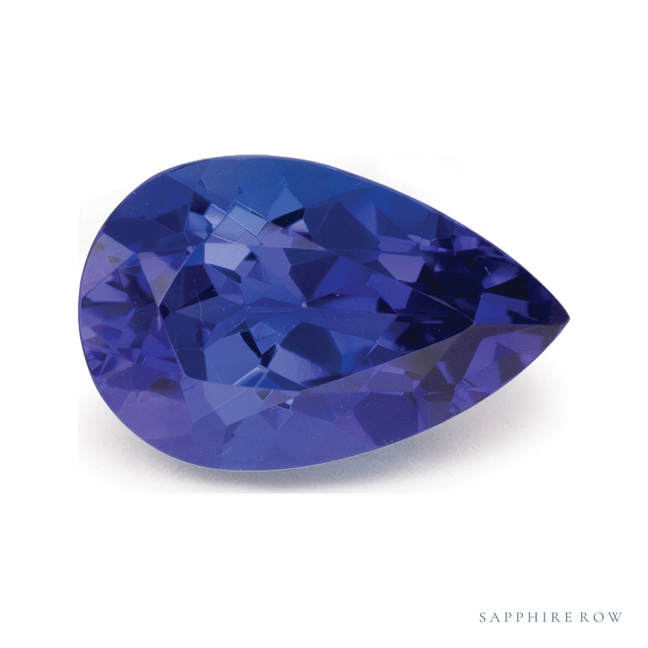 3.45 ct natural blue tanzanite from Tanzania, pear cut | Sapphire Row · cut7