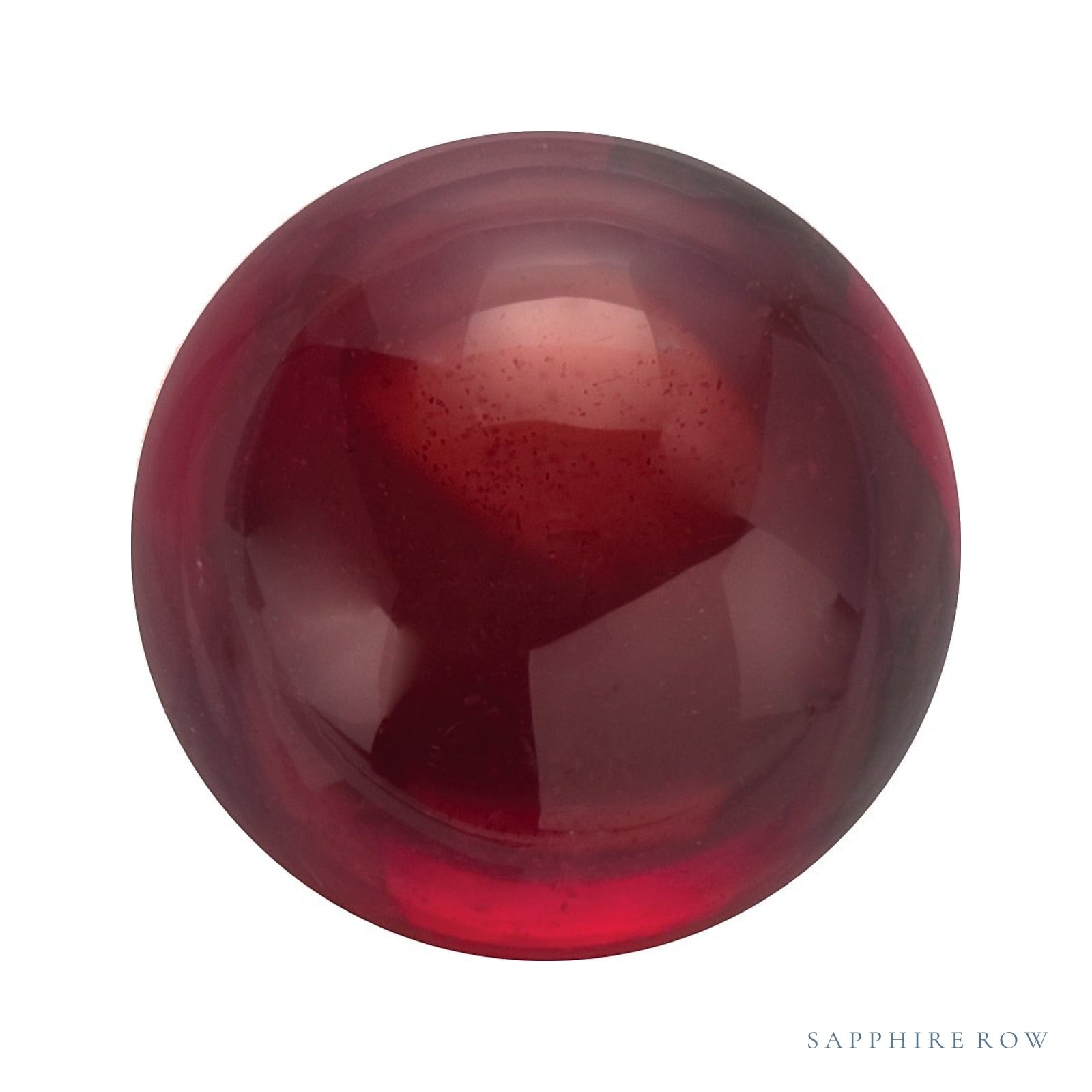6 mm natural dark orange red mozambique garnet, round cut | Sapphire Row · cut4