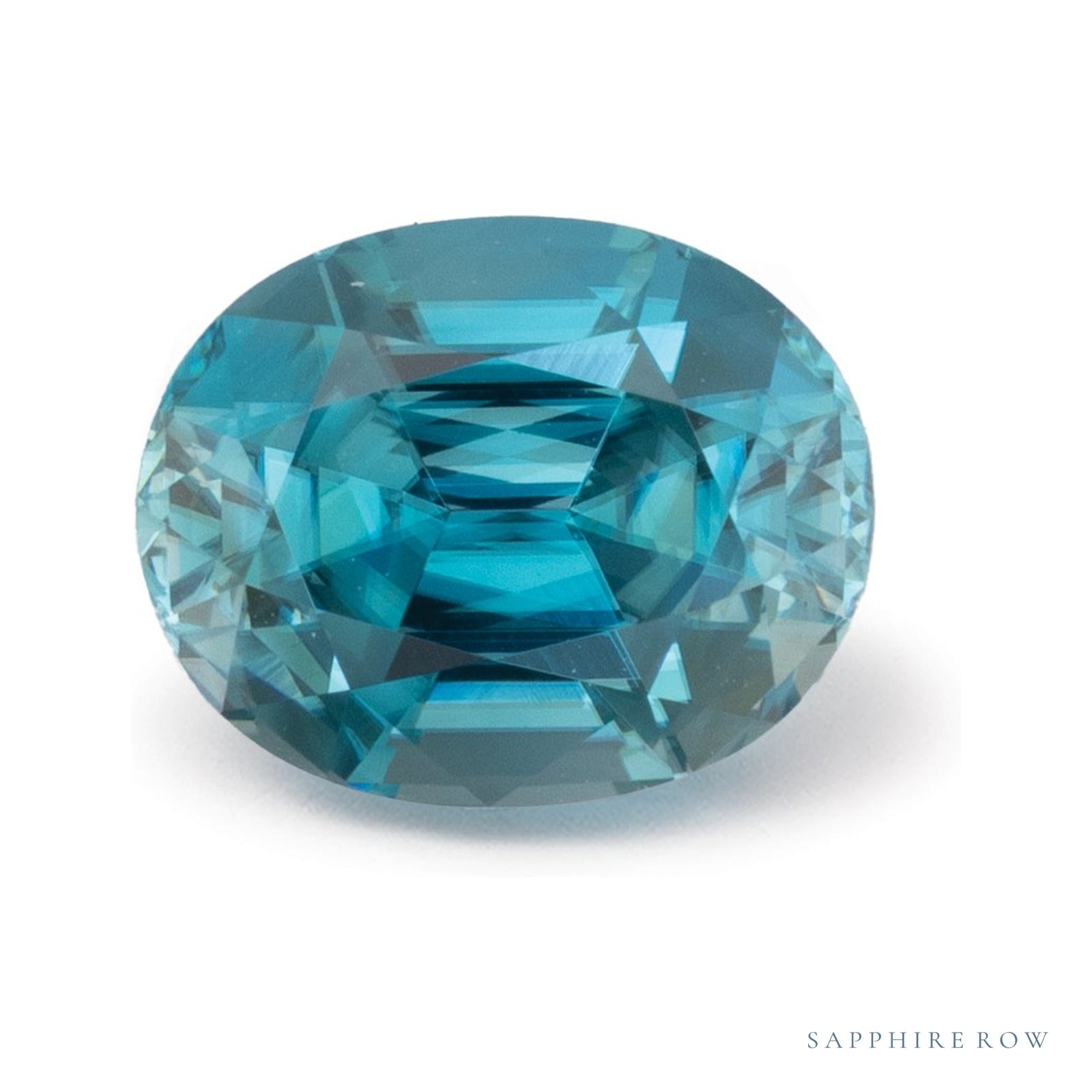 3.44 ct natural blue zircon from Cambodia, oval cut | Sapphire Row · cut4