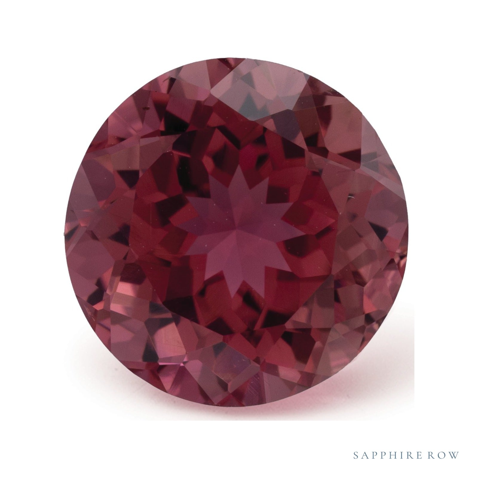 3.39 ct natural pink tourmaline from Nigeria, round cut | Sapphire Row · cut4