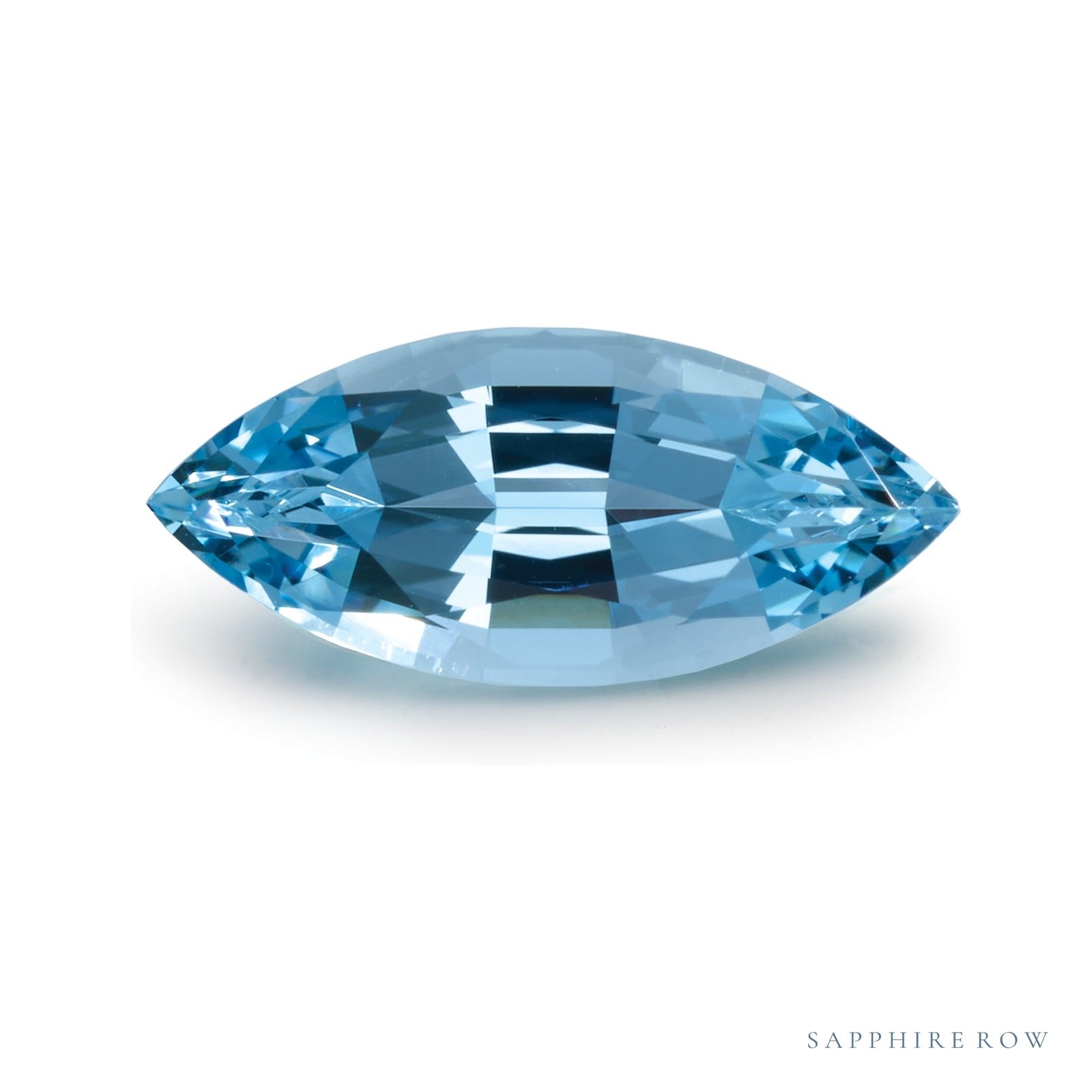 3.37 ct natural blue aquamarine from Madagascar, marquise cut | Sapphire Row · cut4