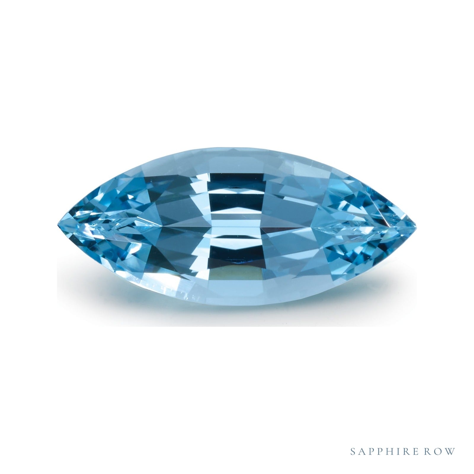 3.37 ct natural blue aquamarine from Madagascar, marquise cut | Sapphire Row · cut7