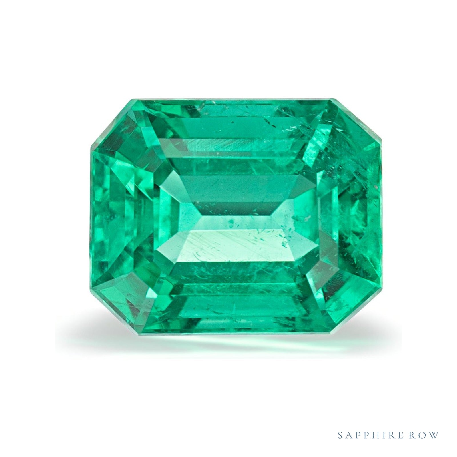 3.31 ct natural green emerald from Zambia, emerald cut | Sapphire Row · cut4