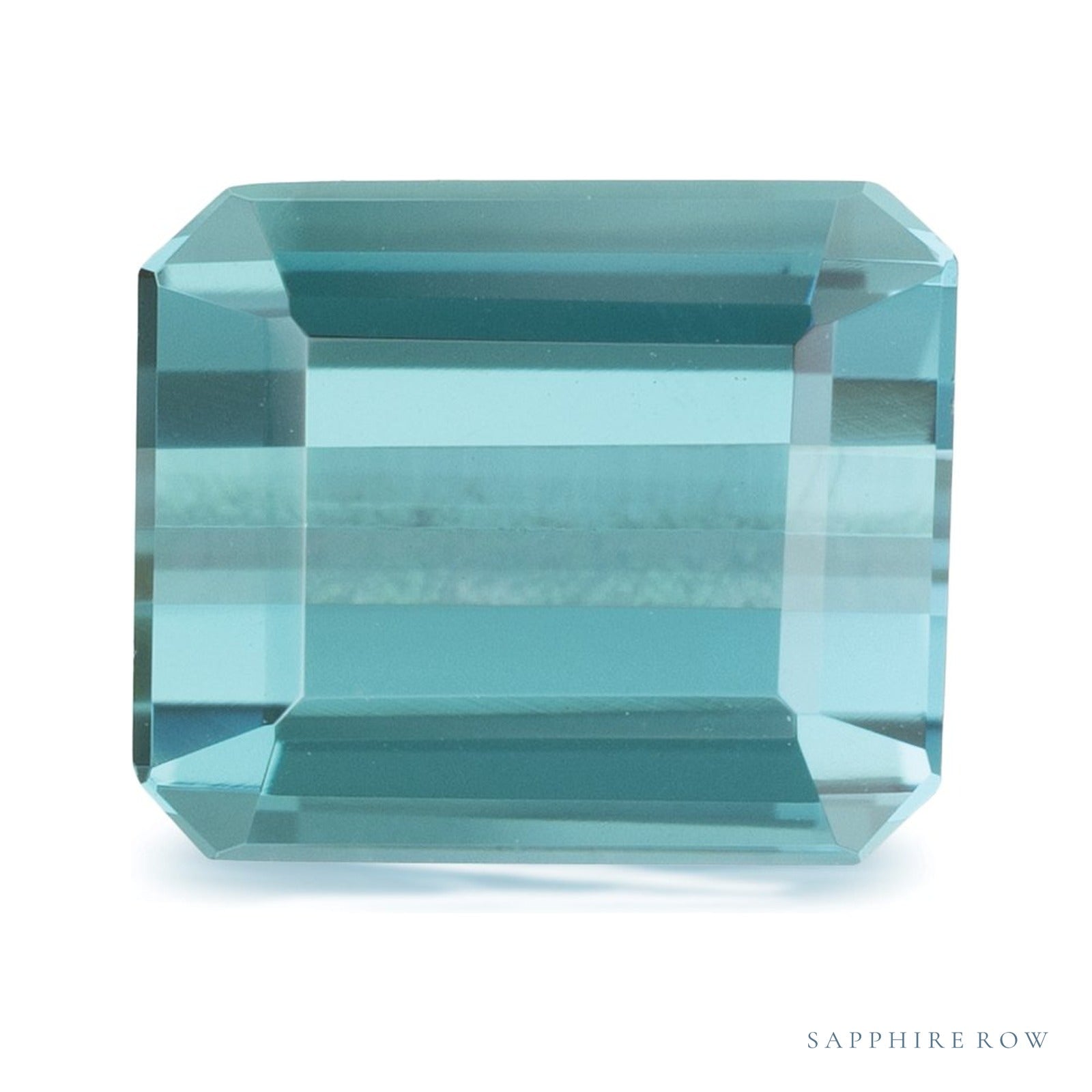 3.31 ct natural indicolite tourmaline from Brazil, emerald cut | Sapphire Row · cut4