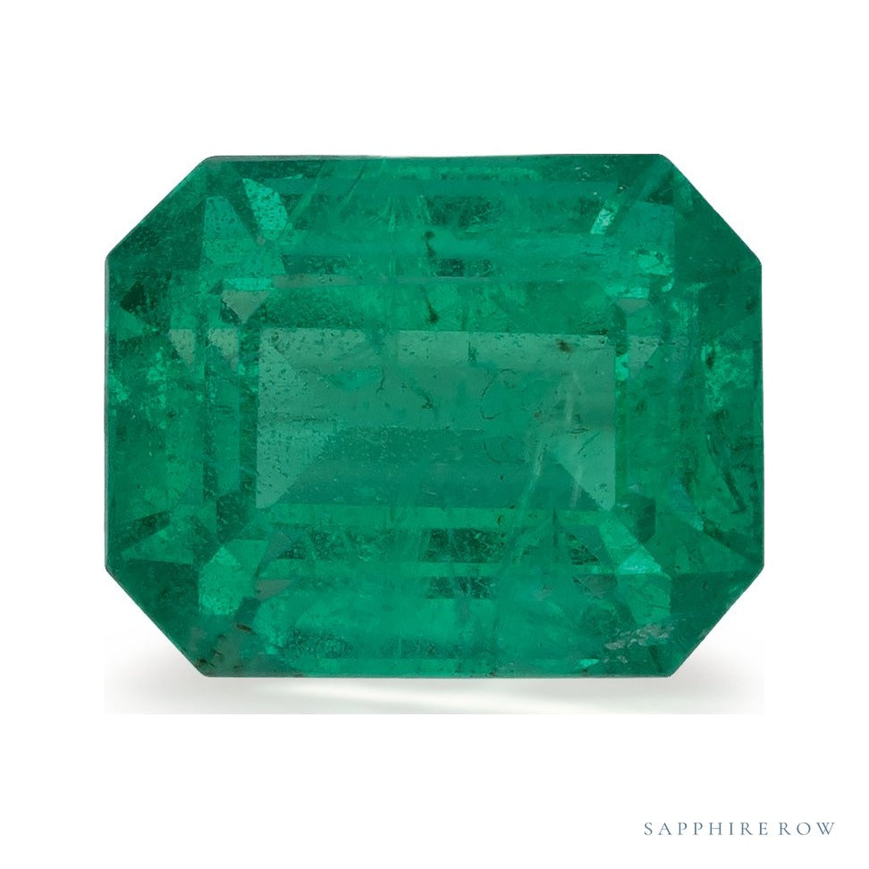 3.30 ct natural green emerald from Zambia, emerald cut | Sapphire Row · cut6