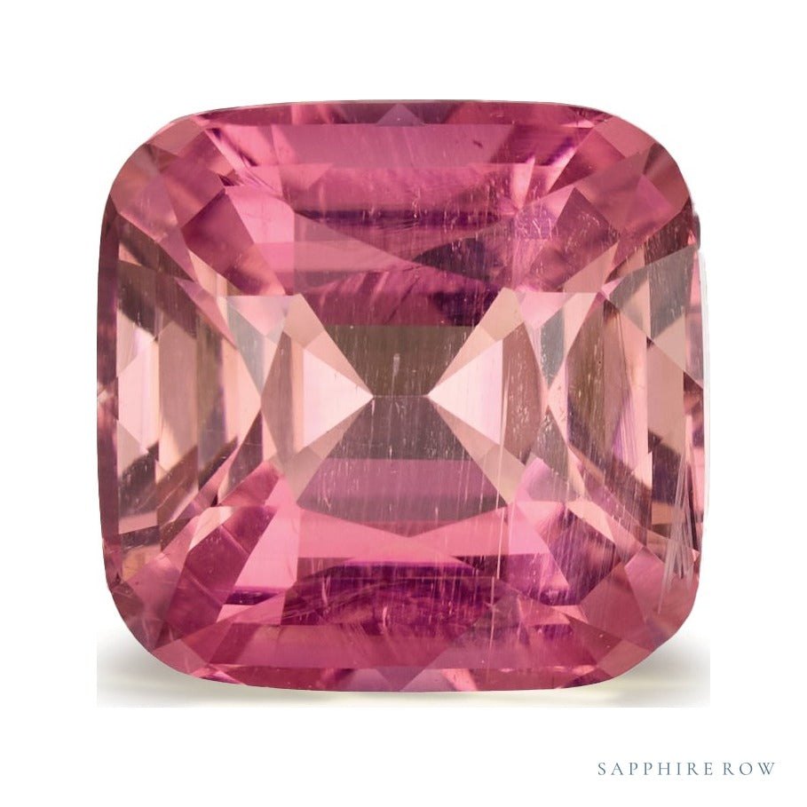 3.28 ct natural pink tourmaline from Madagascar, cushion cut | Sapphire Row · cut4 · cut5