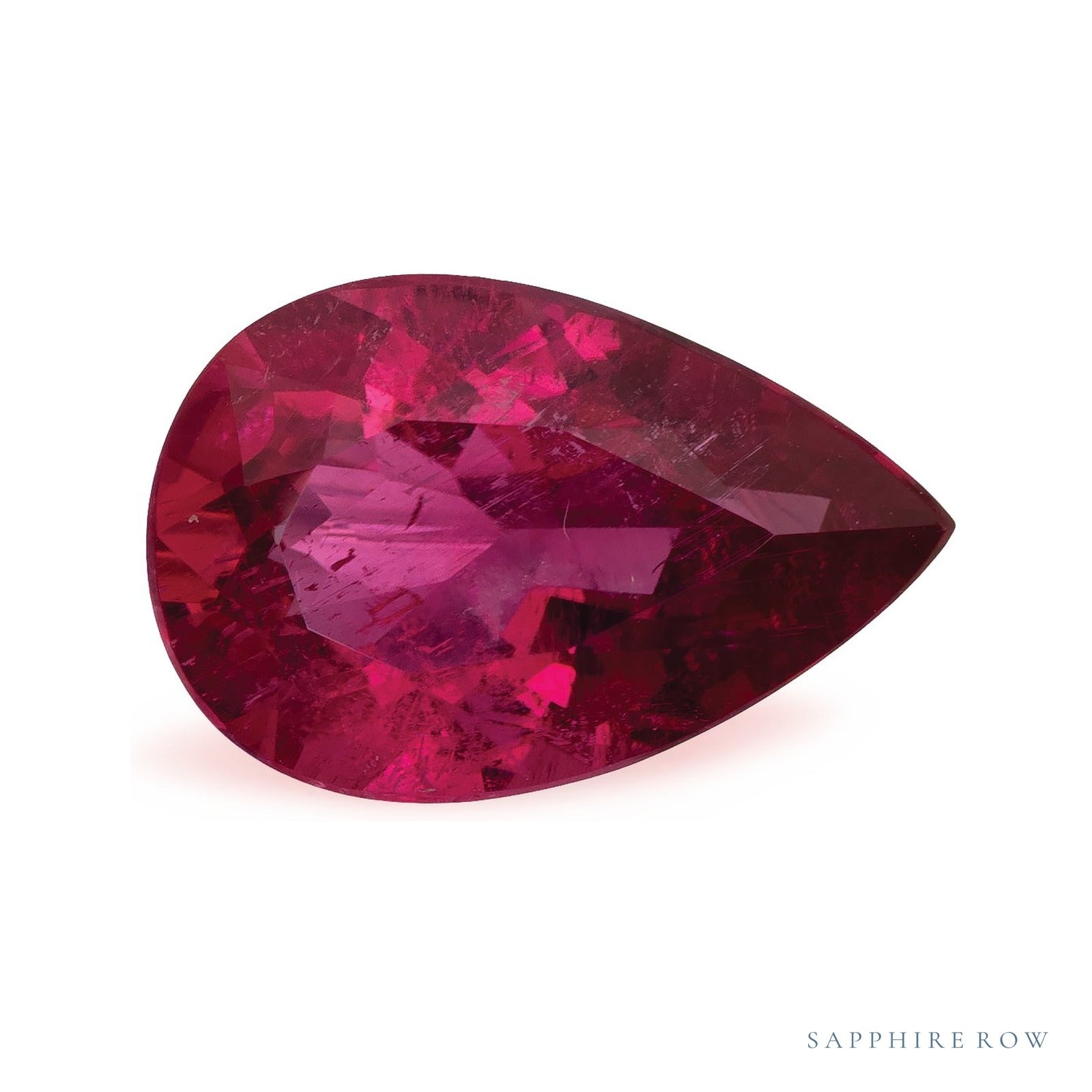 3.24 ct natural pink tourmaline from Brazil, pear cut | Sapphire Row · cut4