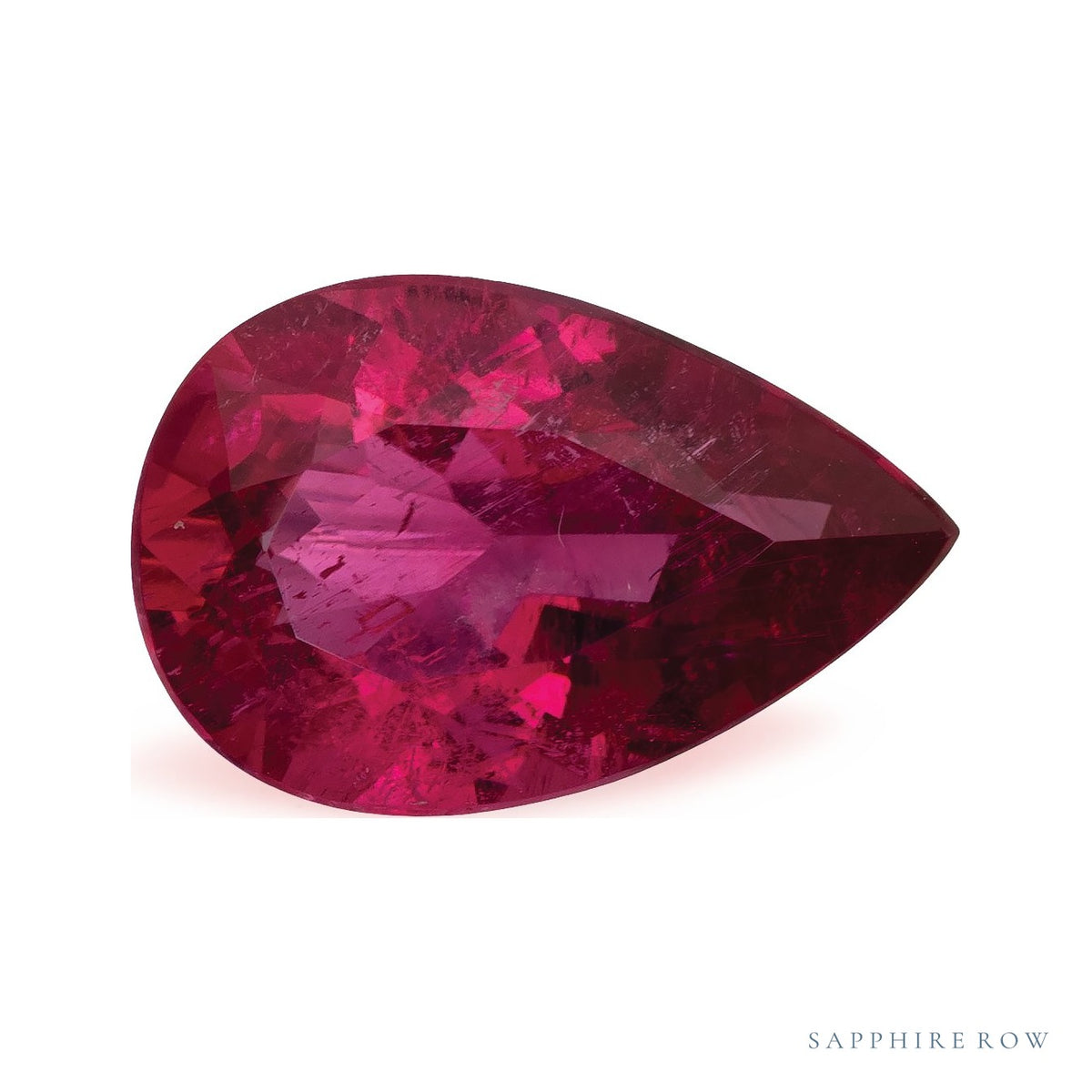 3.24 ct natural pink tourmaline from Brazil, pear cut | Sapphire Row · cut7