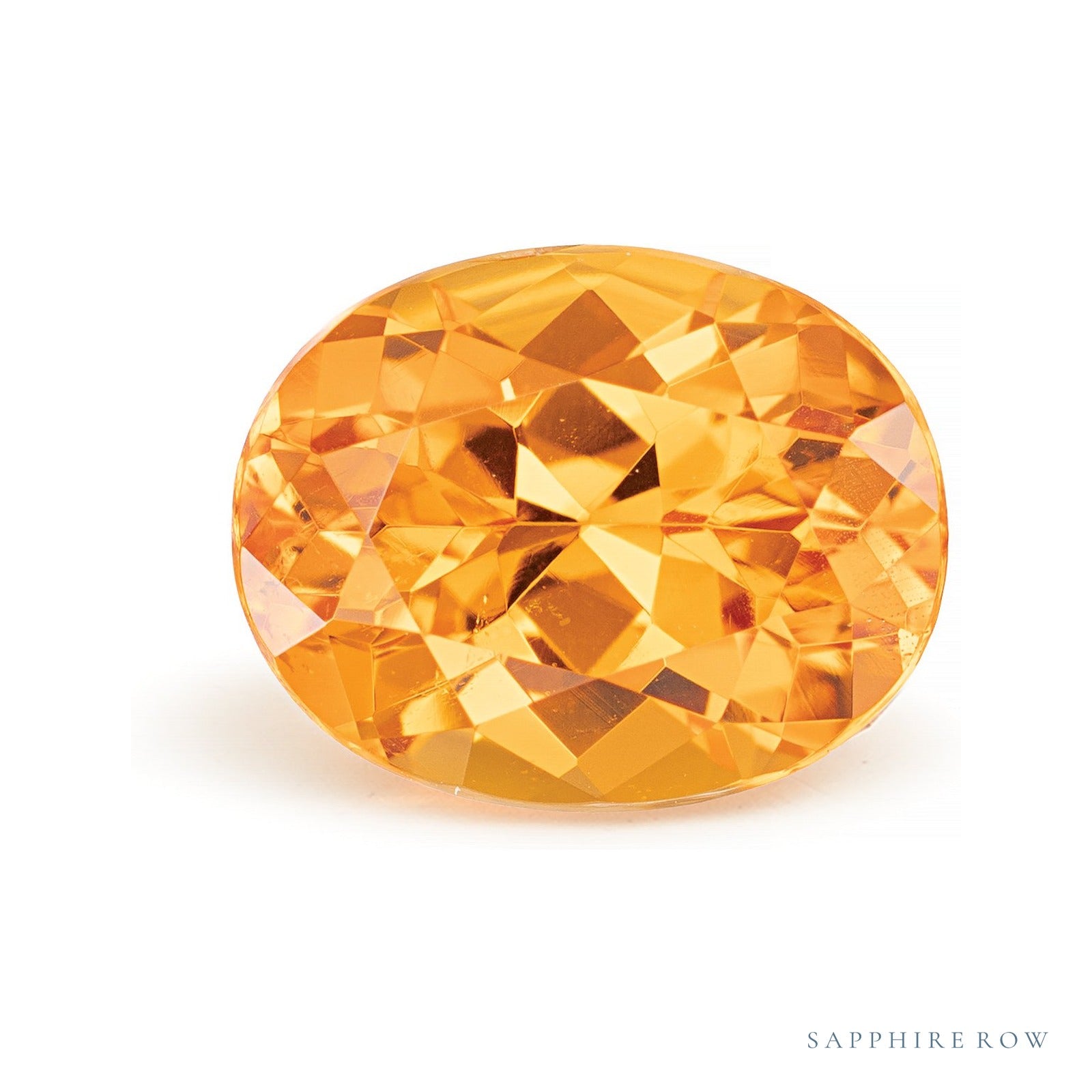 3.24 ct natural orange spessartite garnet from Tanzania, oval cut | Sapphire Row · cut4
