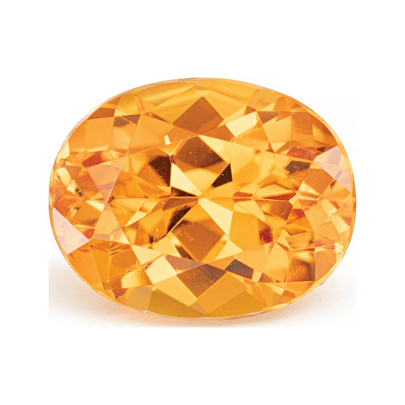 3.24 ct natural orange spessartite garnet from Tanzania, oval cut | Sapphire Row · cut7