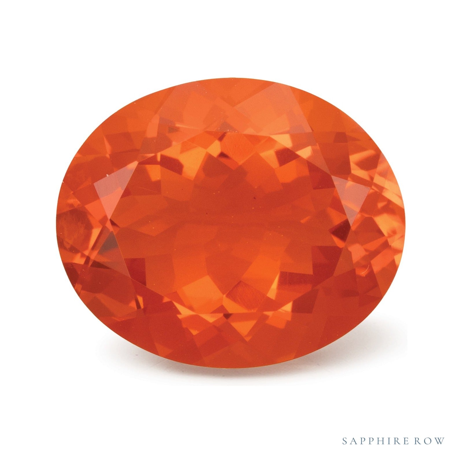 3.21 ct natural red opal from Mexico, oval cut | Sapphire Row · cut4
