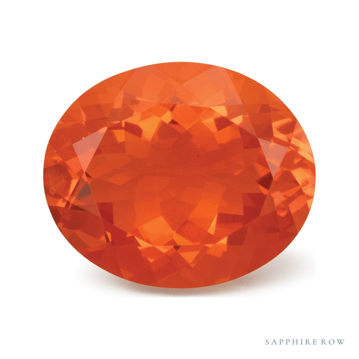 3.21 ct natural red opal from Mexico, oval cut | Sapphire Row · cut7