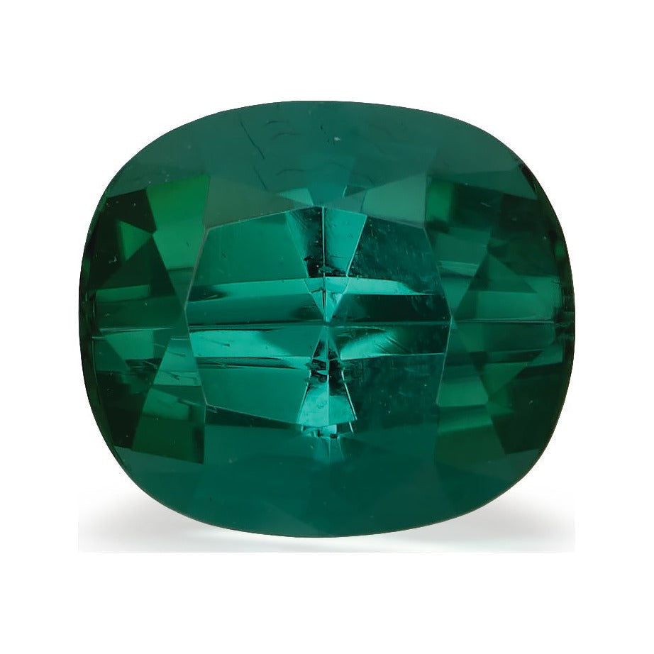 3.21 ct natural green tourmaline from Nigeria, antique cushion cut | Sapphire Row · cut7