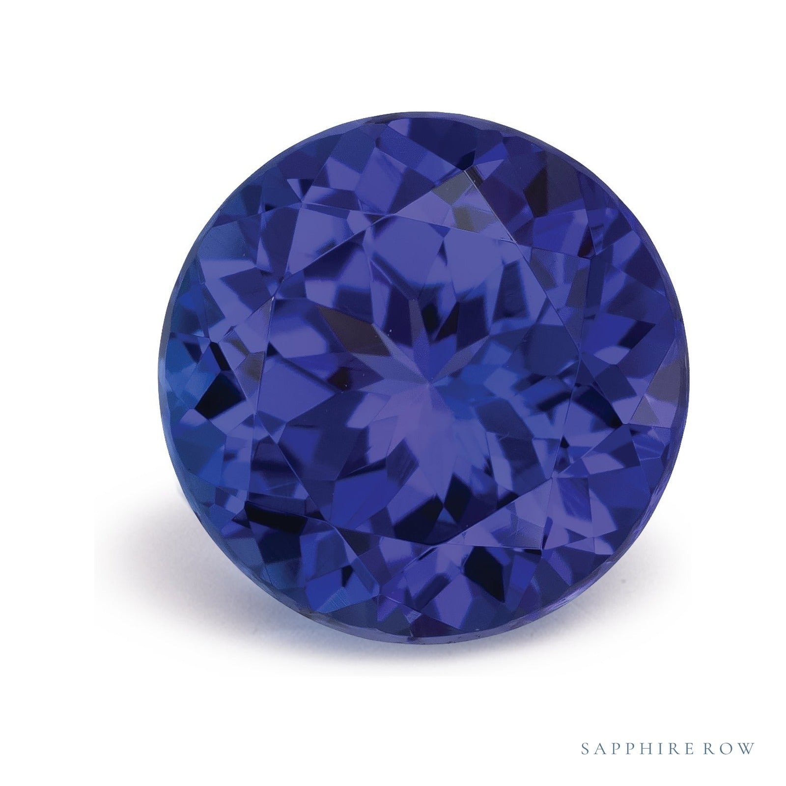3.19 ct natural blue tanzanite from Tanzania, round cut | Sapphire Row · cut4