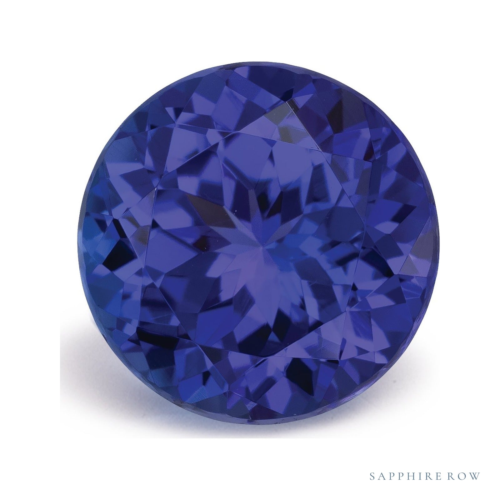 3.19 ct natural blue tanzanite from Tanzania, round cut | Sapphire Row · cut4