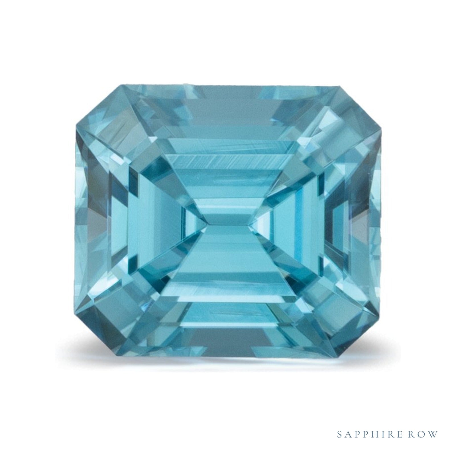 3.17 ct natural blue zircon from Cambodia, emerald cut | Sapphire Row · cut4