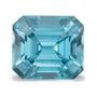 3.17 ct natural blue zircon from Cambodia, emerald cut | Sapphire Row · cut7