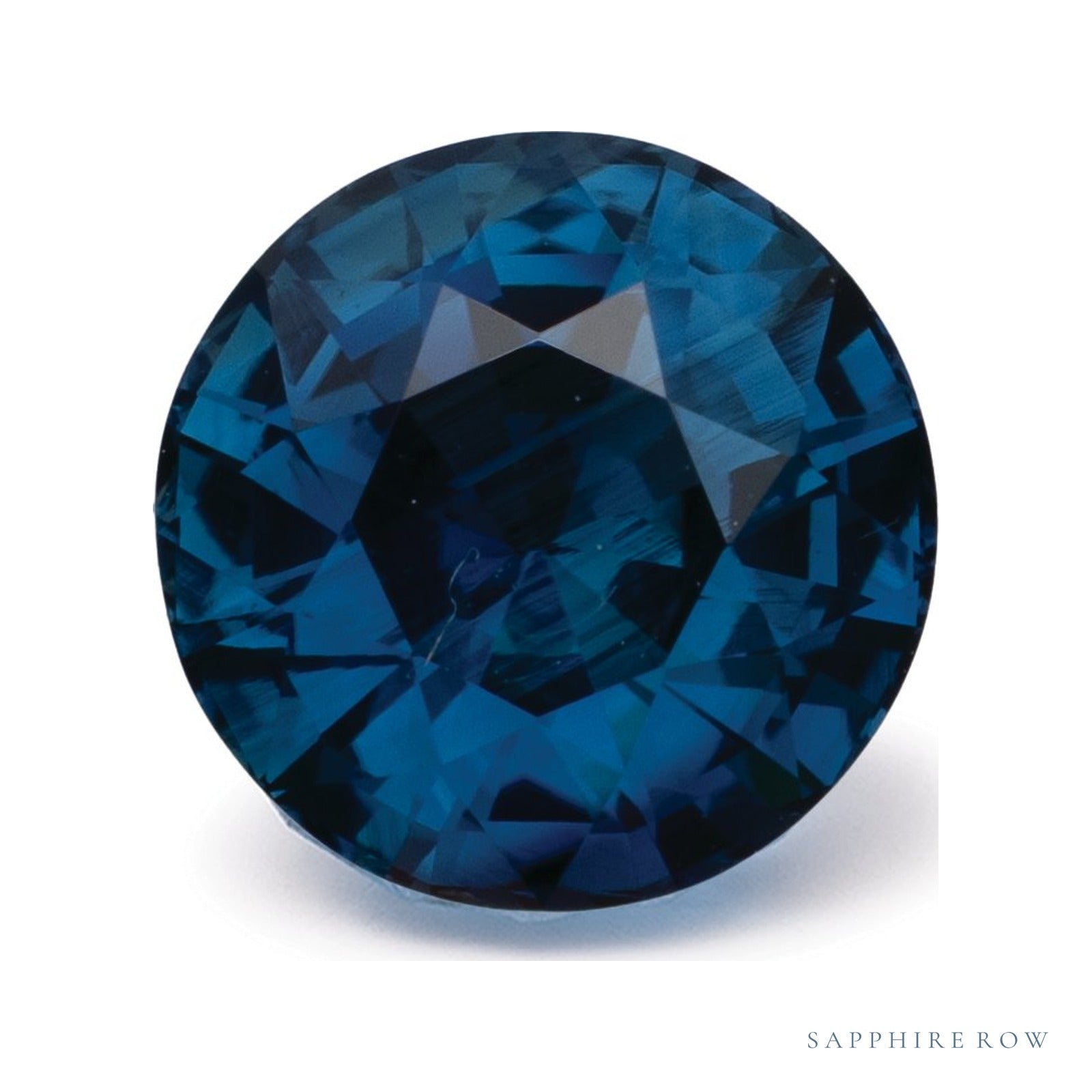 3.15 ct natural blue sapphire from Sri Lanka, round cut | Sapphire Row · cut4