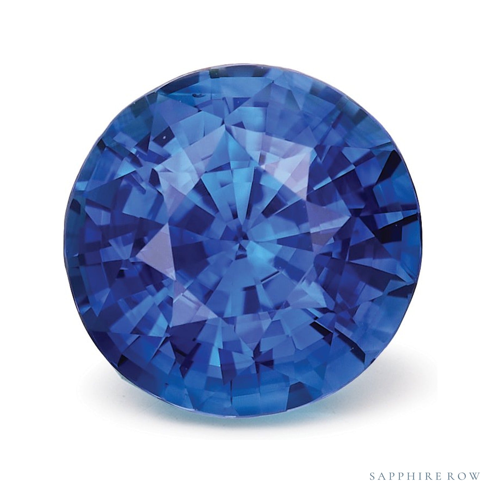 3.14 ct natural blue sapphire from Sri Lanka, round cut | Sapphire Row · cut4