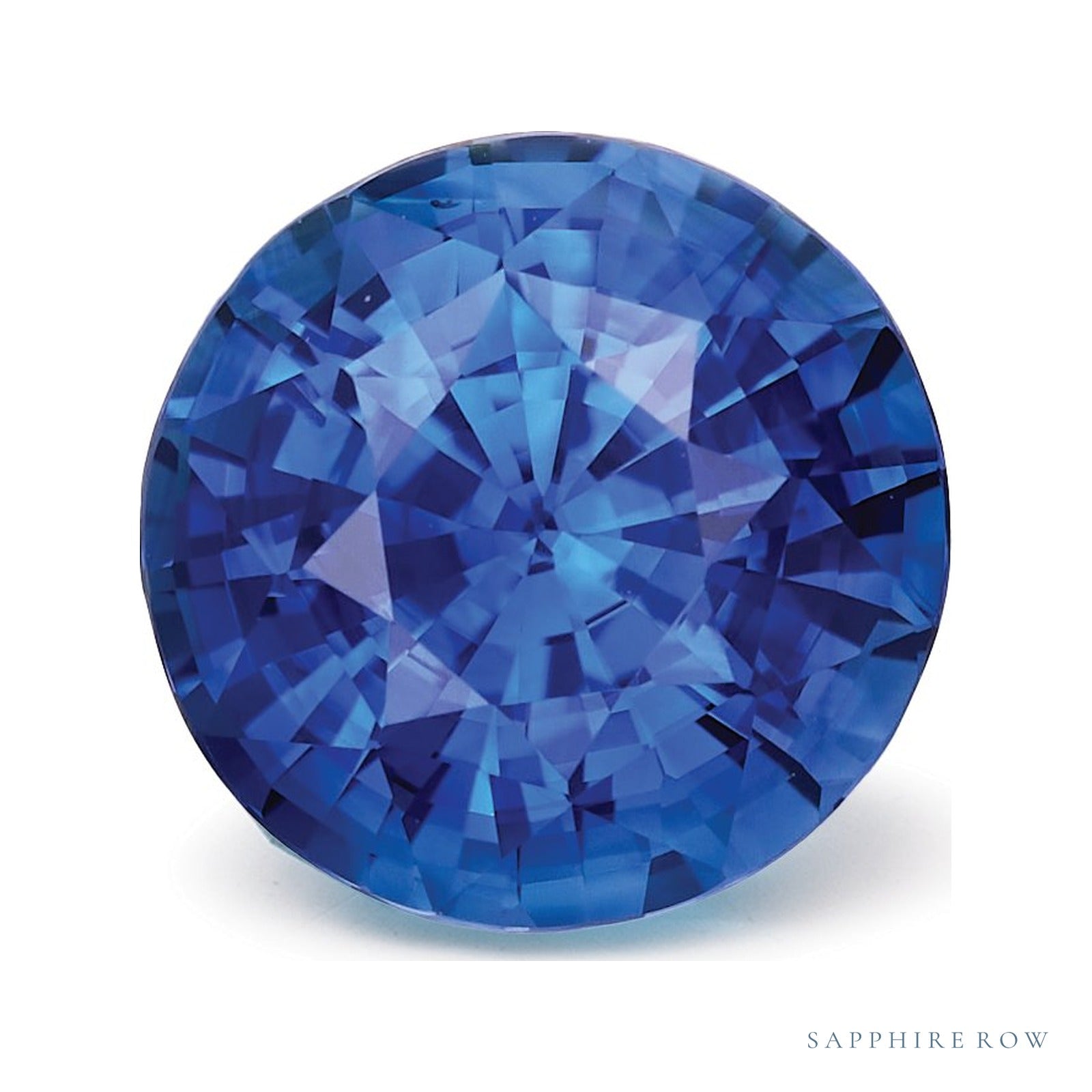 3.14 ct natural blue sapphire from Sri Lanka, round cut | Sapphire Row · cut4