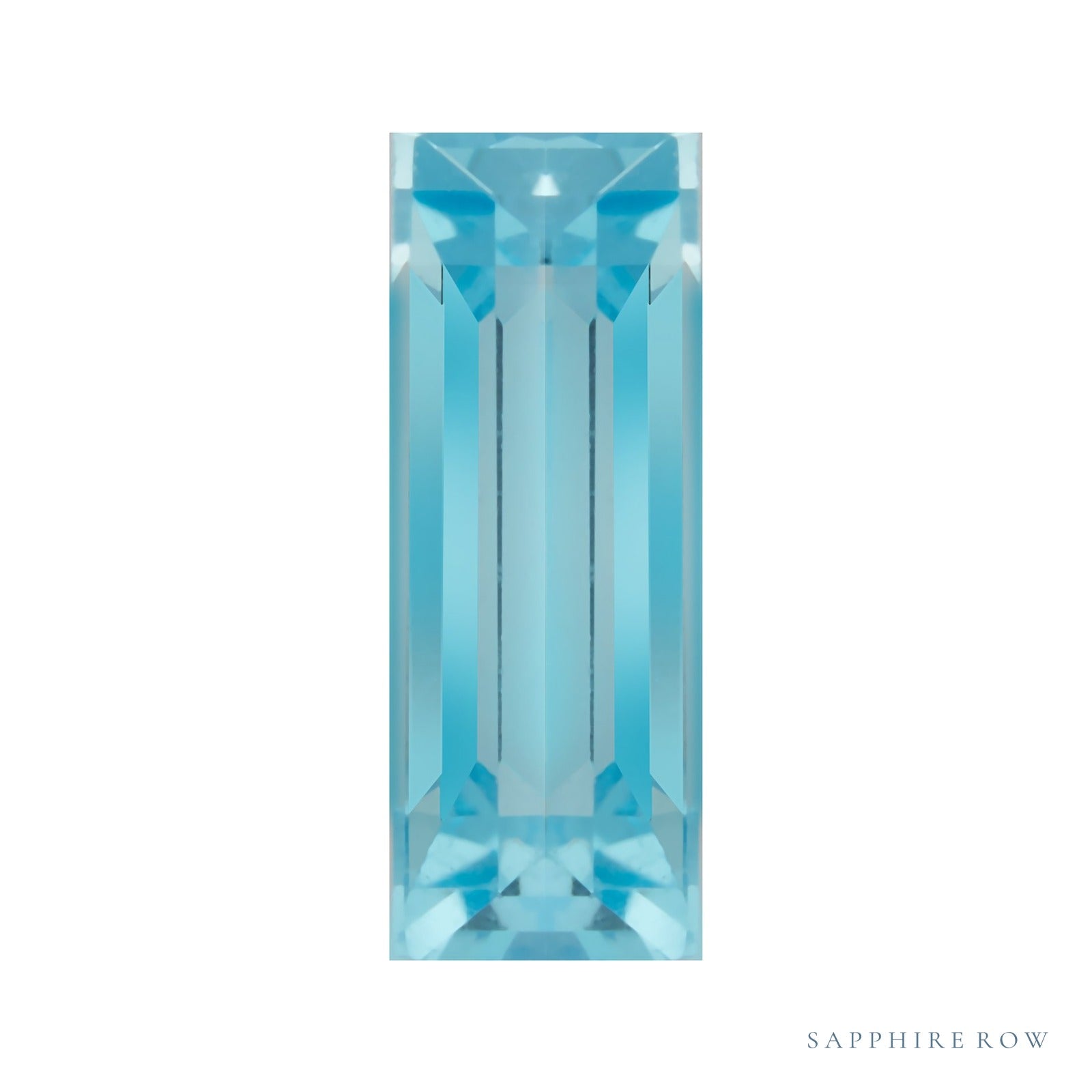 4x2 mm natural swiss blue topaz, straight baguette cut | Sapphire Row · cut4