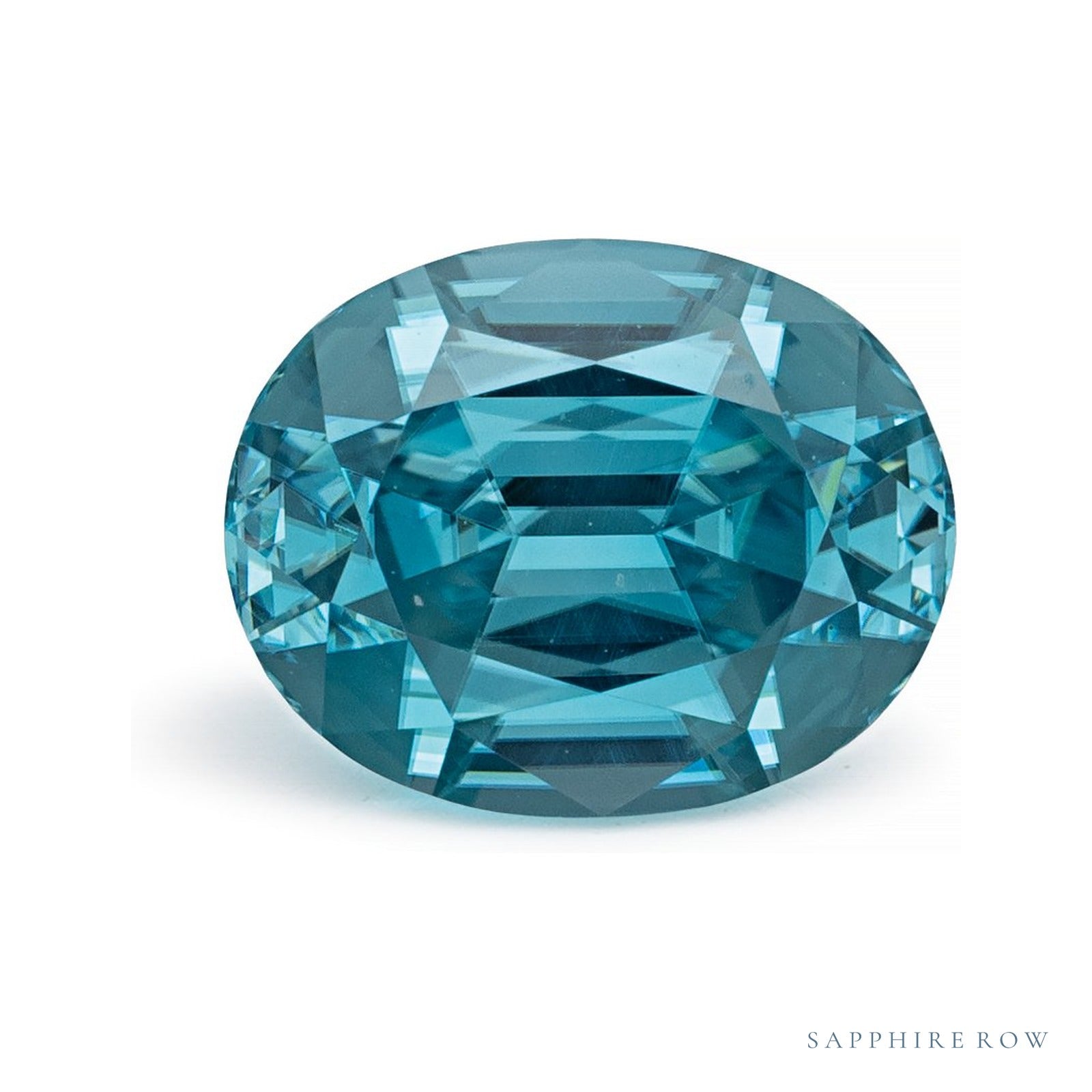 3.14 ct natural blue zircon from Cambodia, oval cut | Sapphire Row · cut4