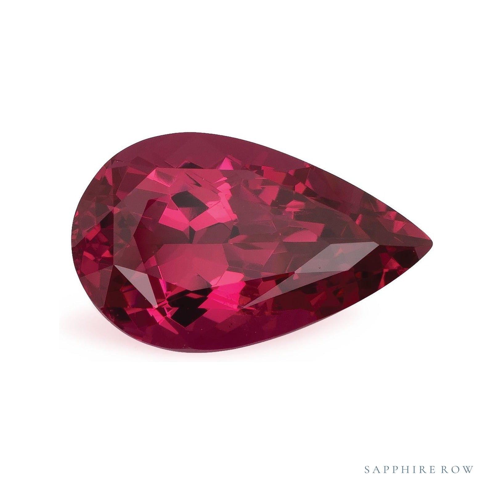 3.14 ct natural red spinel from Tanzania, pear cut | Sapphire Row · cut4