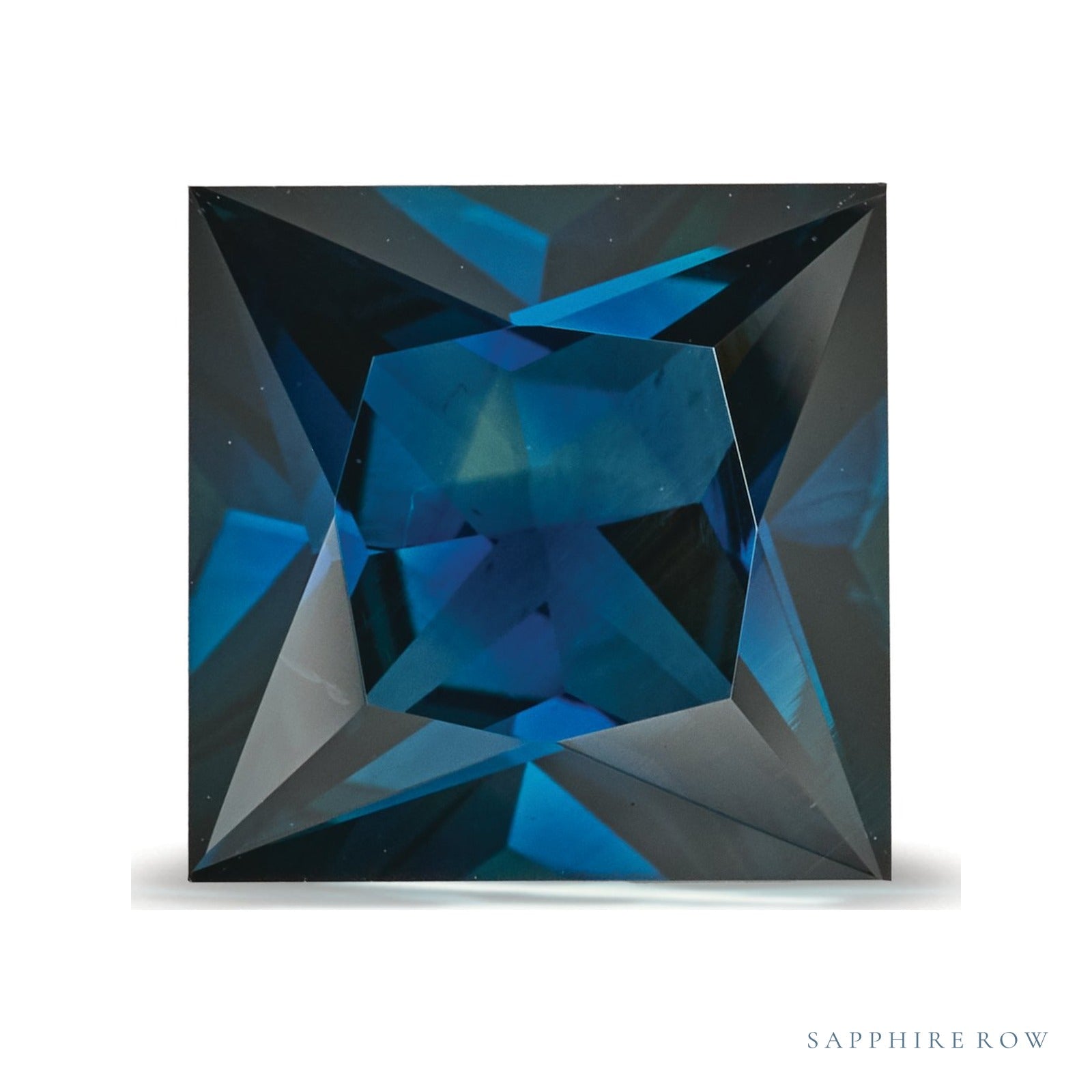 3.13 ct natural blue sapphire, square cut | Sapphire Row · cut4