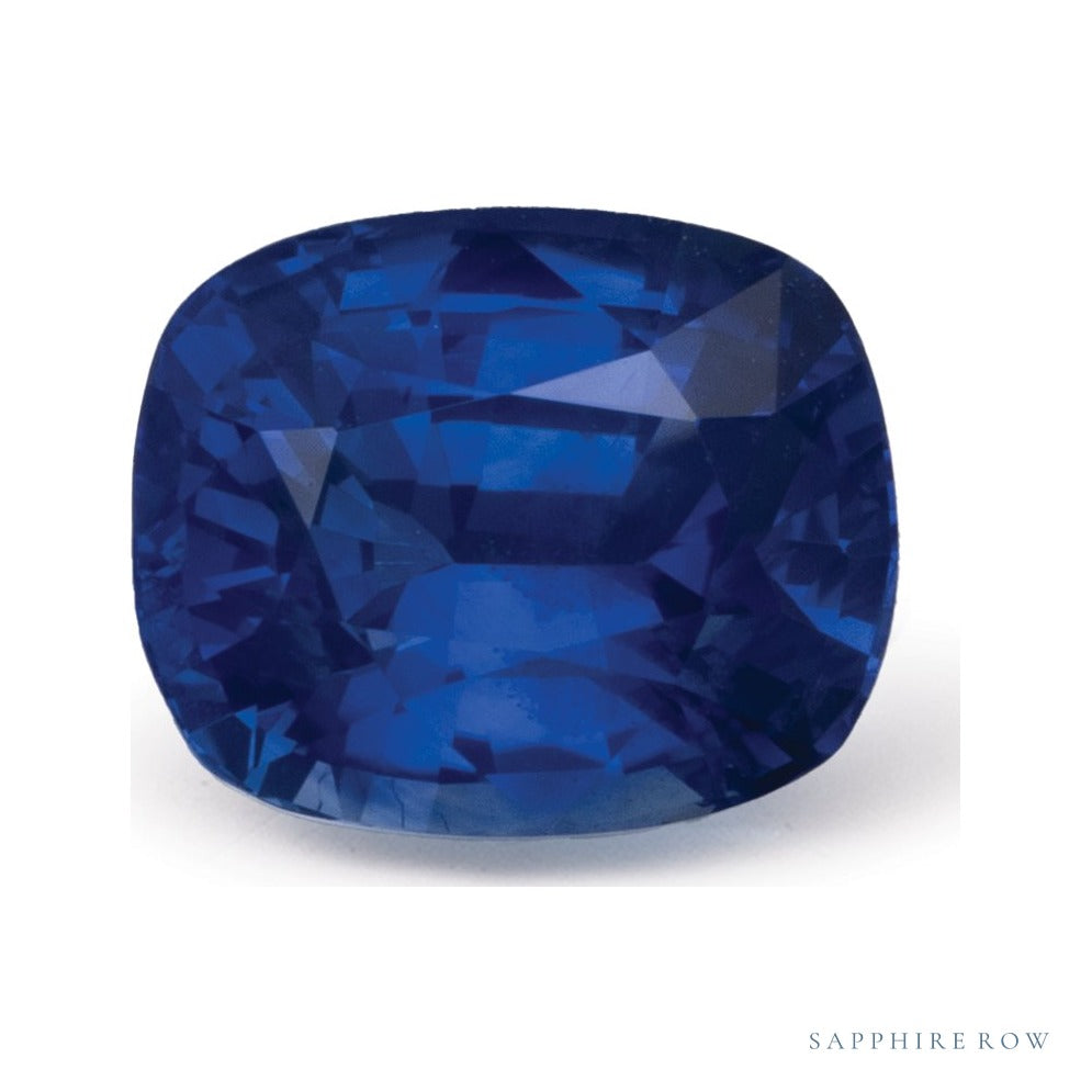 3.12 ct natural blue sapphire from Sri Lanka, antique cushion cut | Sapphire Row · cut6