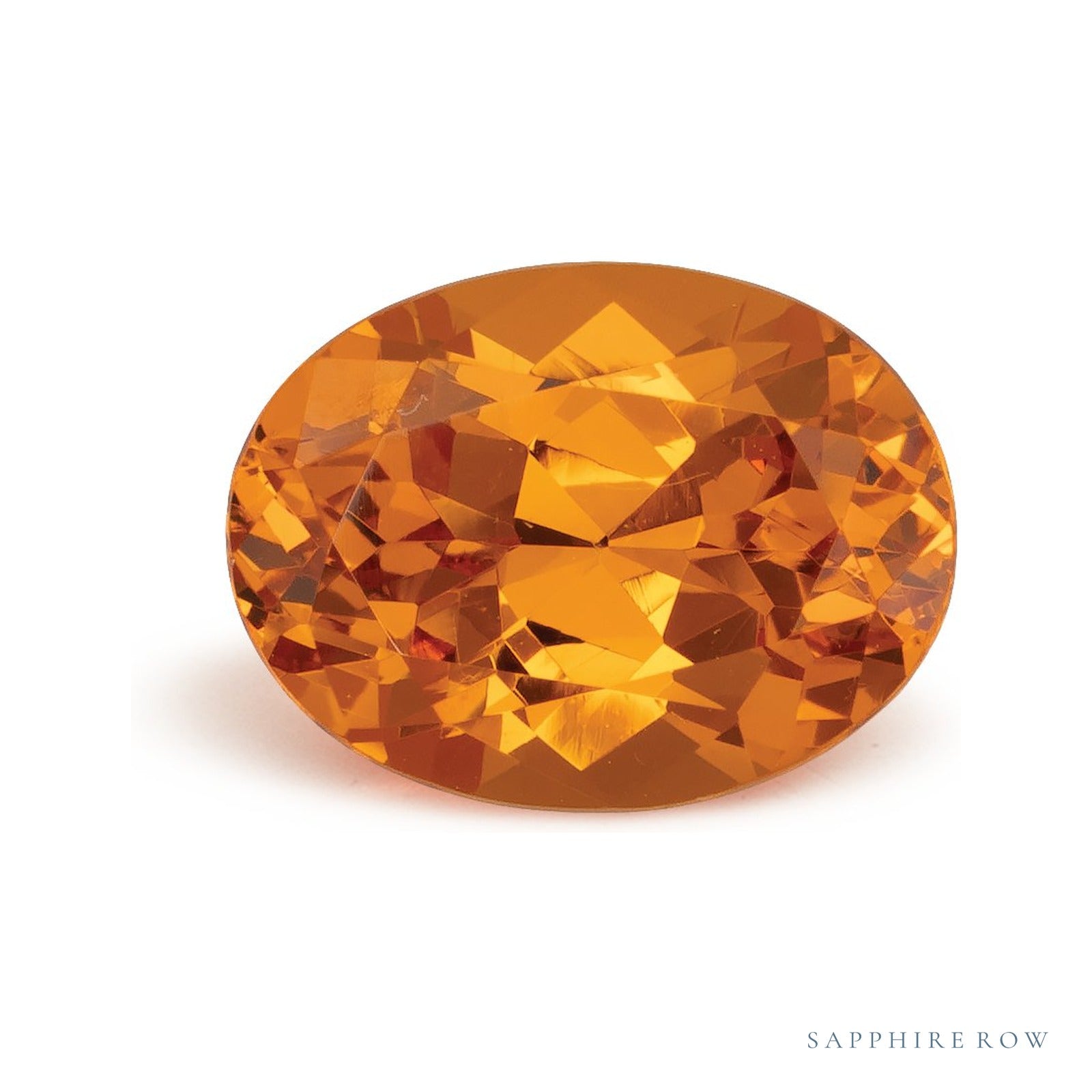 3.12 ct natural orange spessartite garnet from Nigeria, oval cut | Sapphire Row · cut4