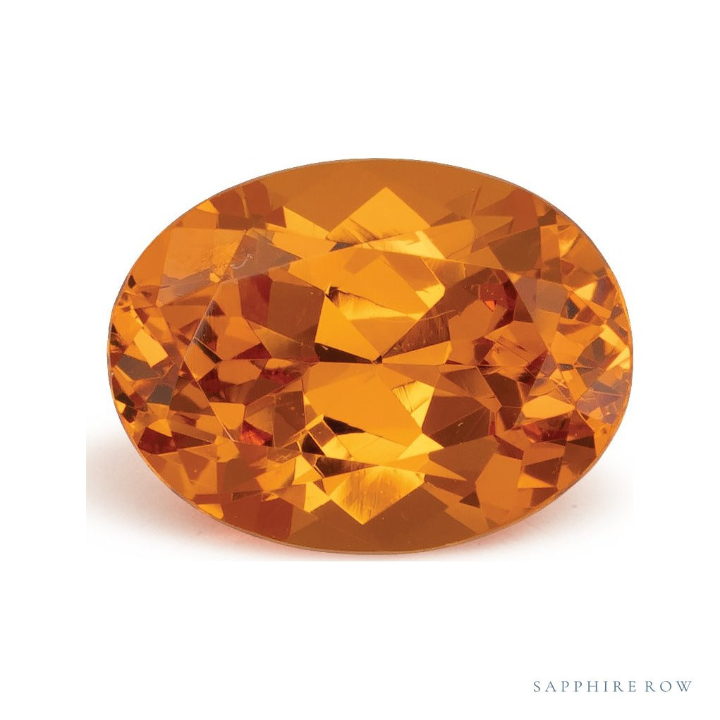 3.12 ct natural orange spessartite garnet from Nigeria, oval cut | Sapphire Row · cut7