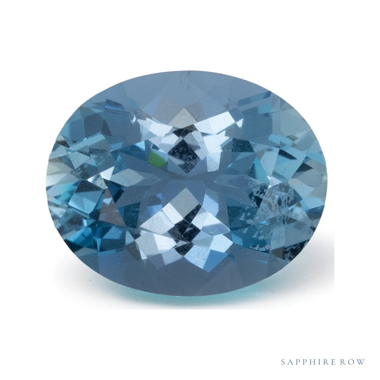 3.09 ct natural blue aquamarine from Mozambique, oval cut | Sapphire Row · cut4 · cut5