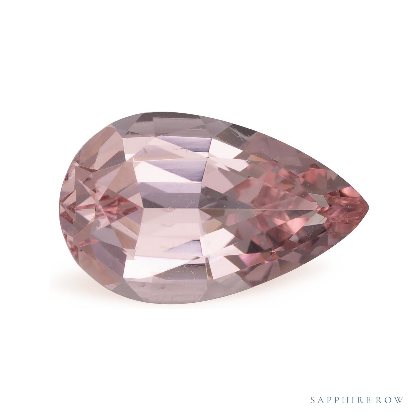 3.08 ct natural pink morganite from Mozambique, pear cut | Sapphire Row · cut4
