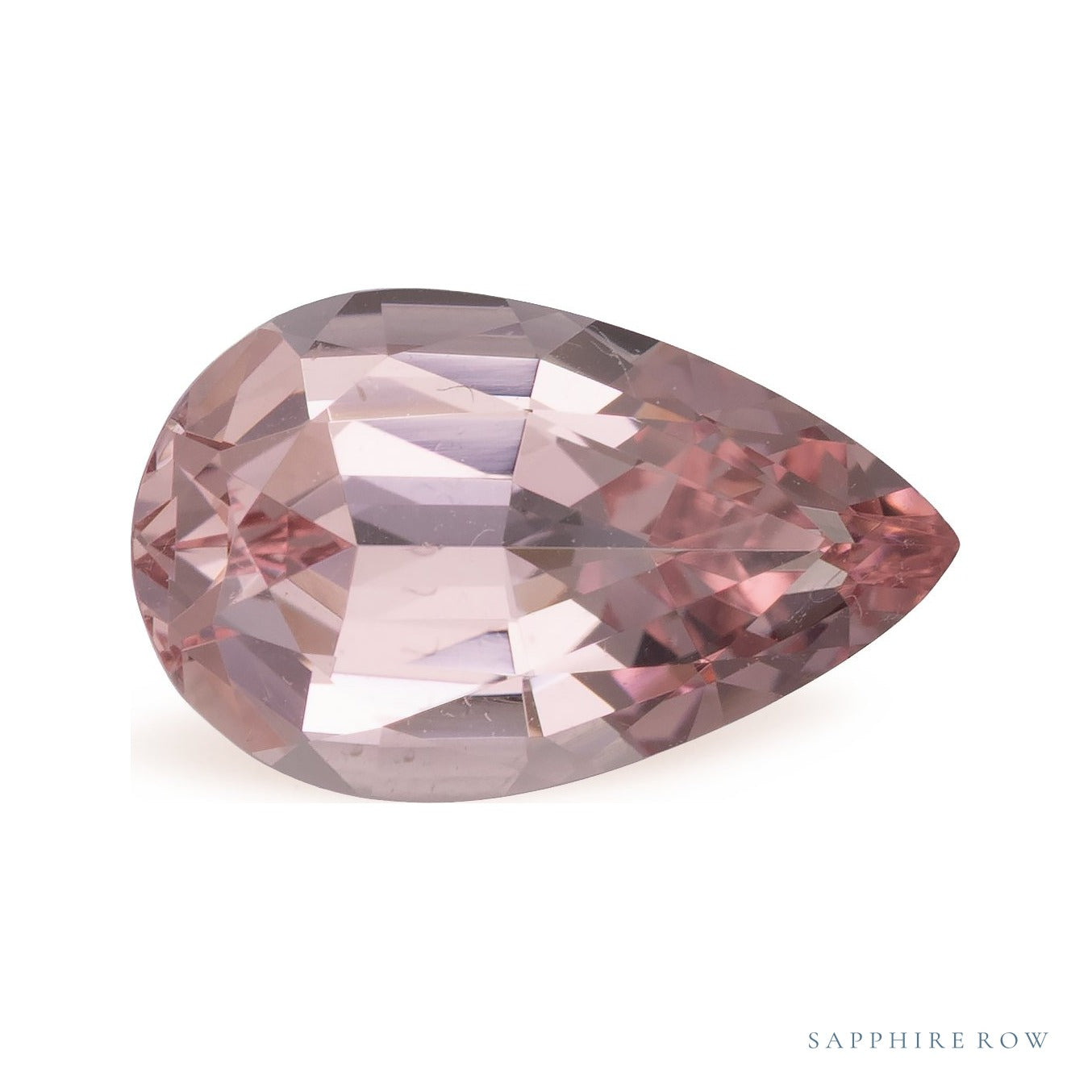 3.08 ct natural pink morganite from Mozambique, pear cut | Sapphire Row · cut7