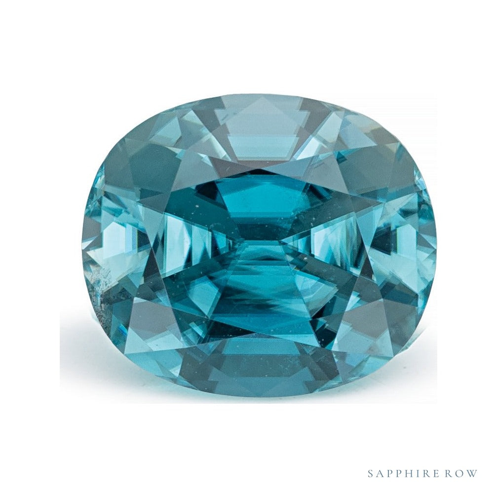 3.09 ct natural blue zircon from Cambodia, oval cut | Sapphire Row · cut7