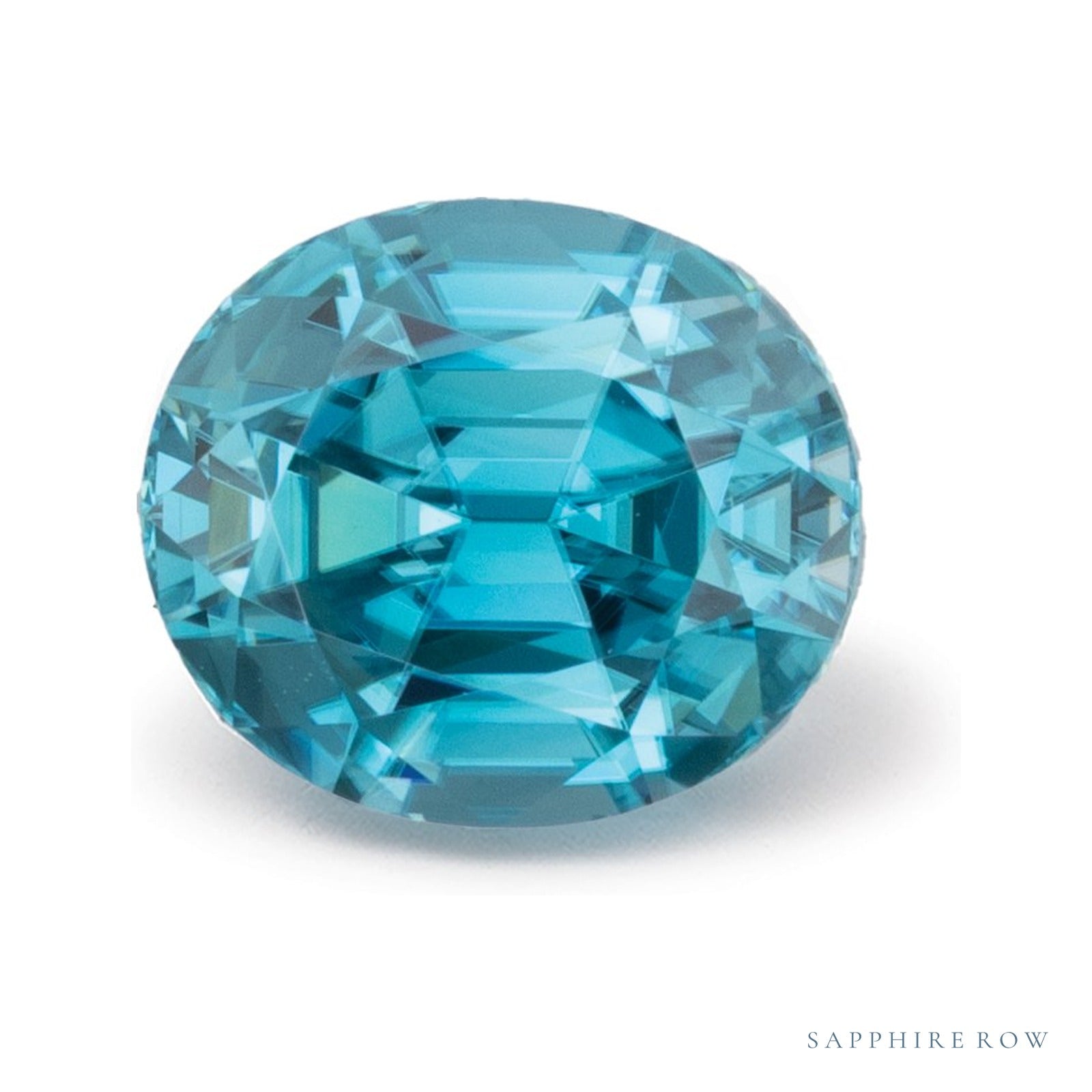 3.06 ct natural blue zircon from Cambodia, oval cut | Sapphire Row · cut4
