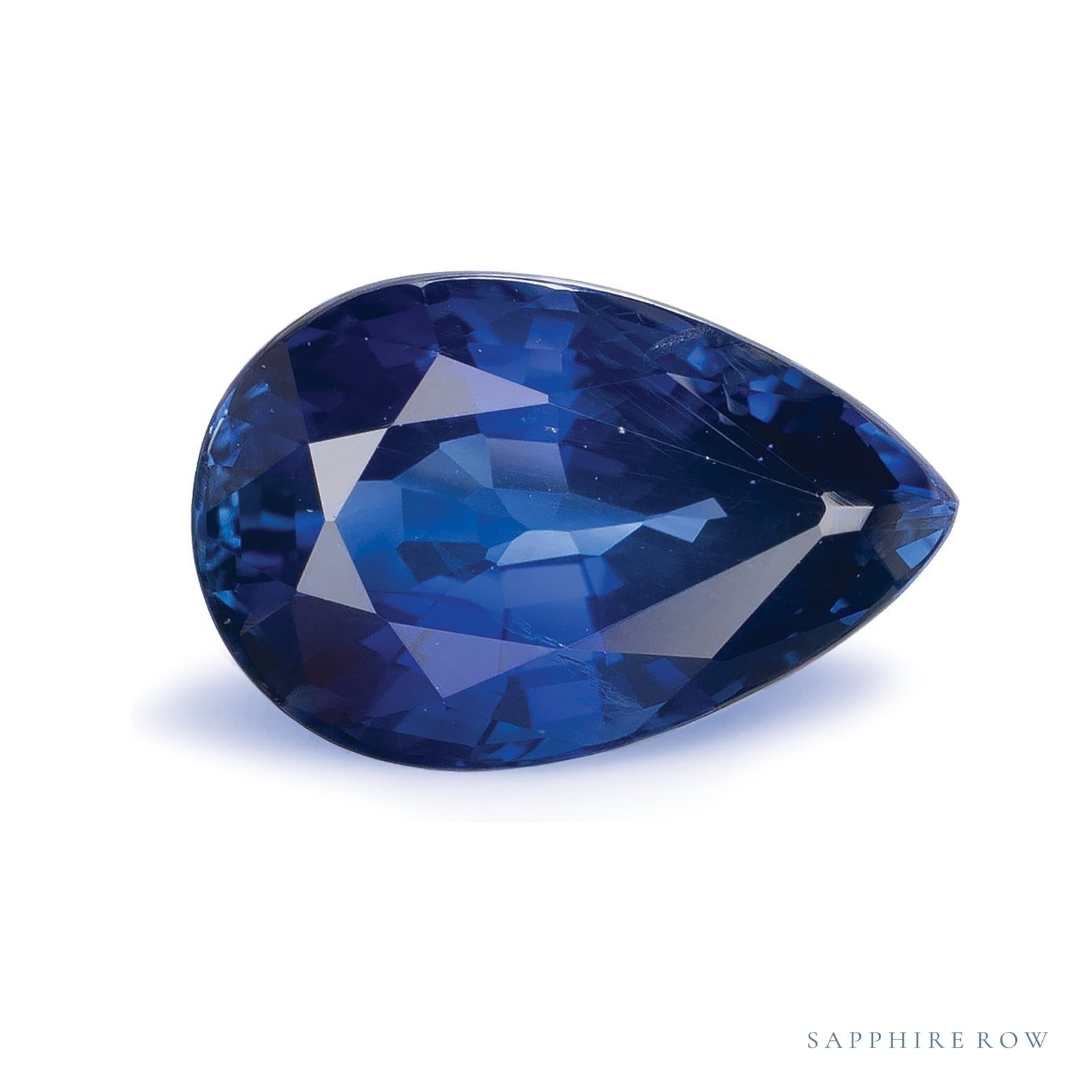 3.04 ct natural blue sapphire from Sri Lanka, pear cut | Sapphire Row · cut4