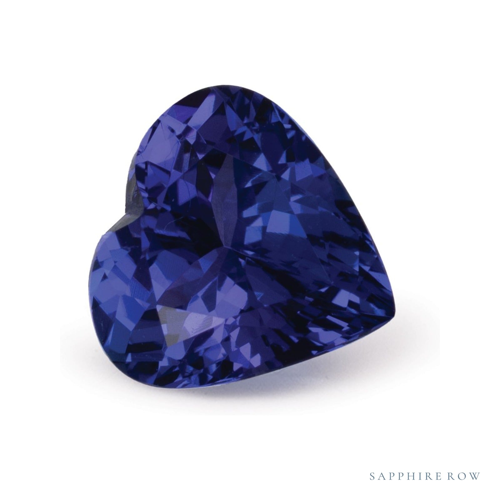 3.03 ct natural blue tanzanite from Tanzania, heart cut | Sapphire Row · cut4