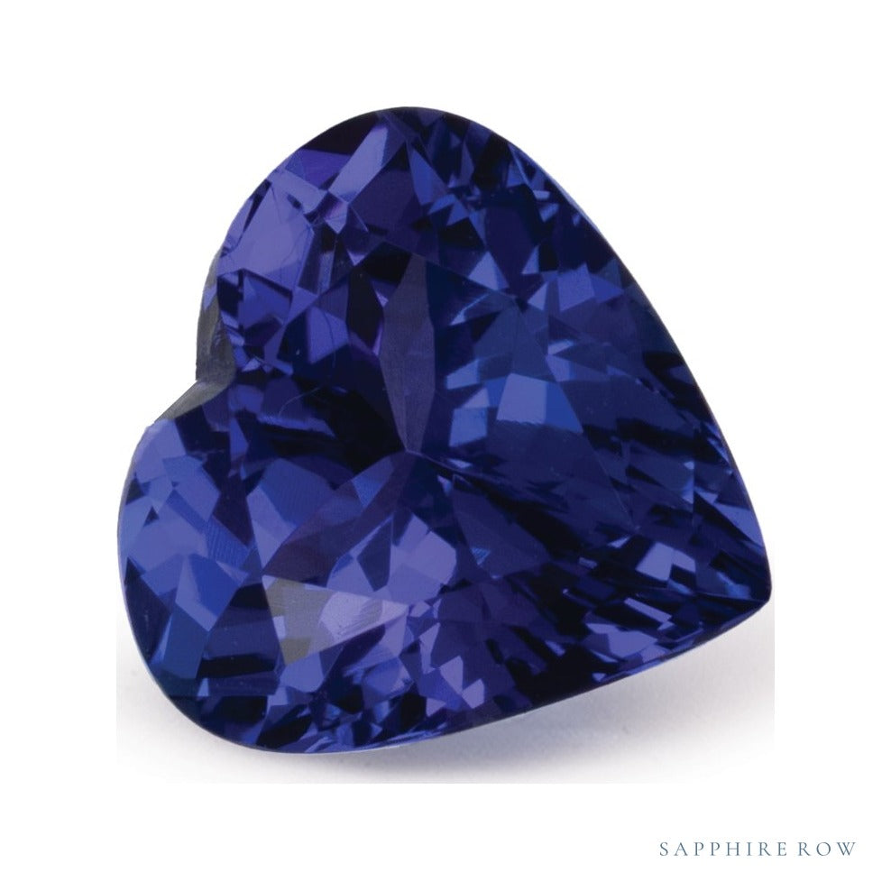 3.03 ct natural blue tanzanite from Tanzania, heart cut | Sapphire Row · cut7