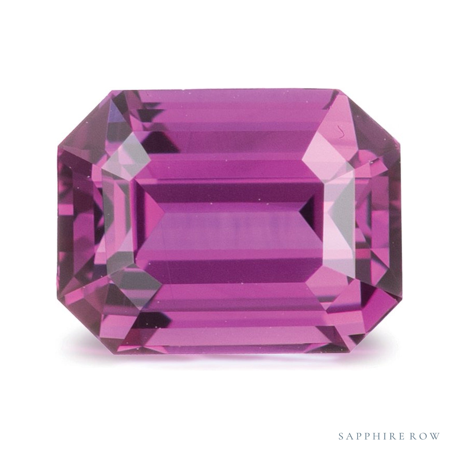 3.02 ct natural purple sapphire from Tanzania, emerald cut | Sapphire Row · cut4