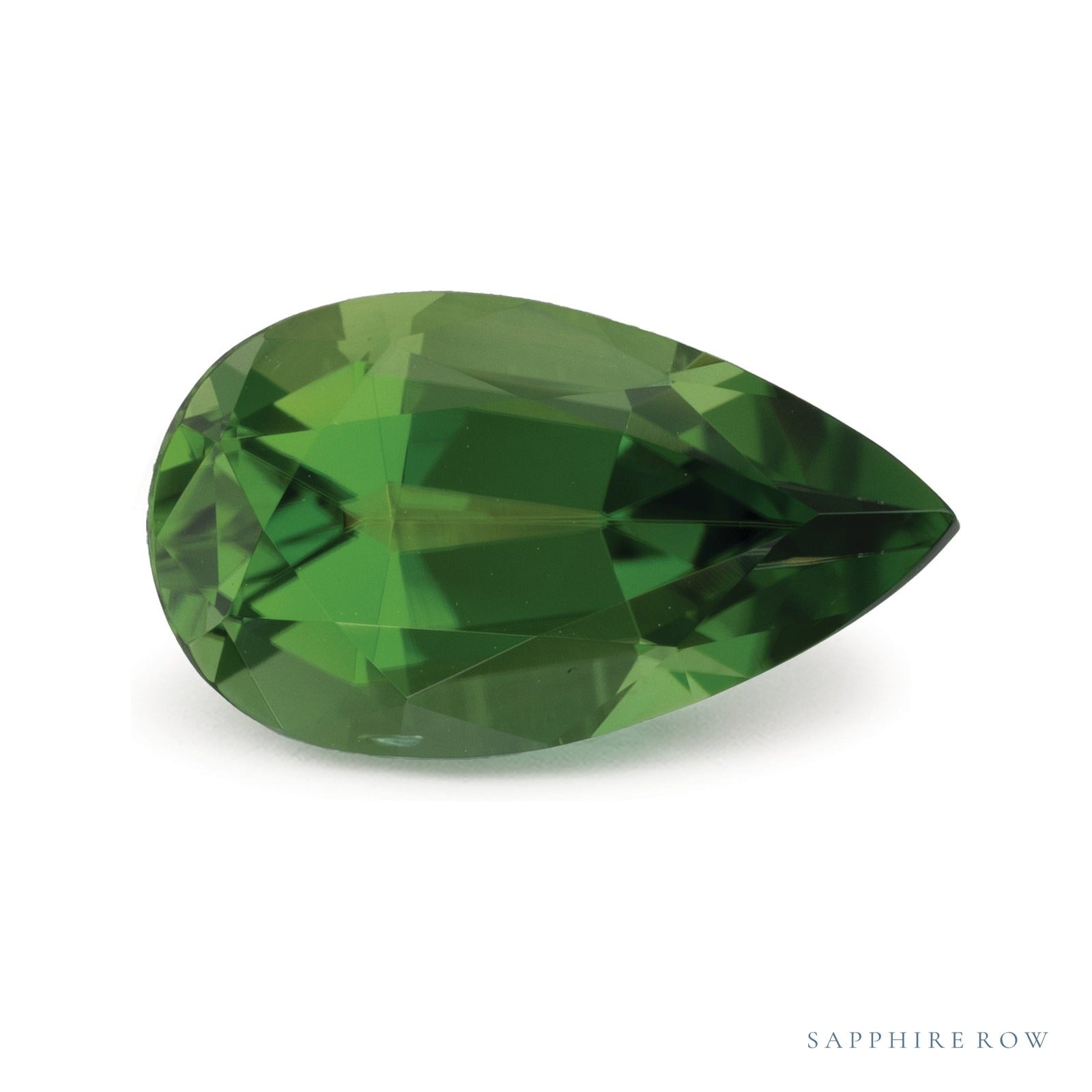 3.00 ct natural green tourmaline from Tanzania, pear cut | Sapphire Row · cut4
