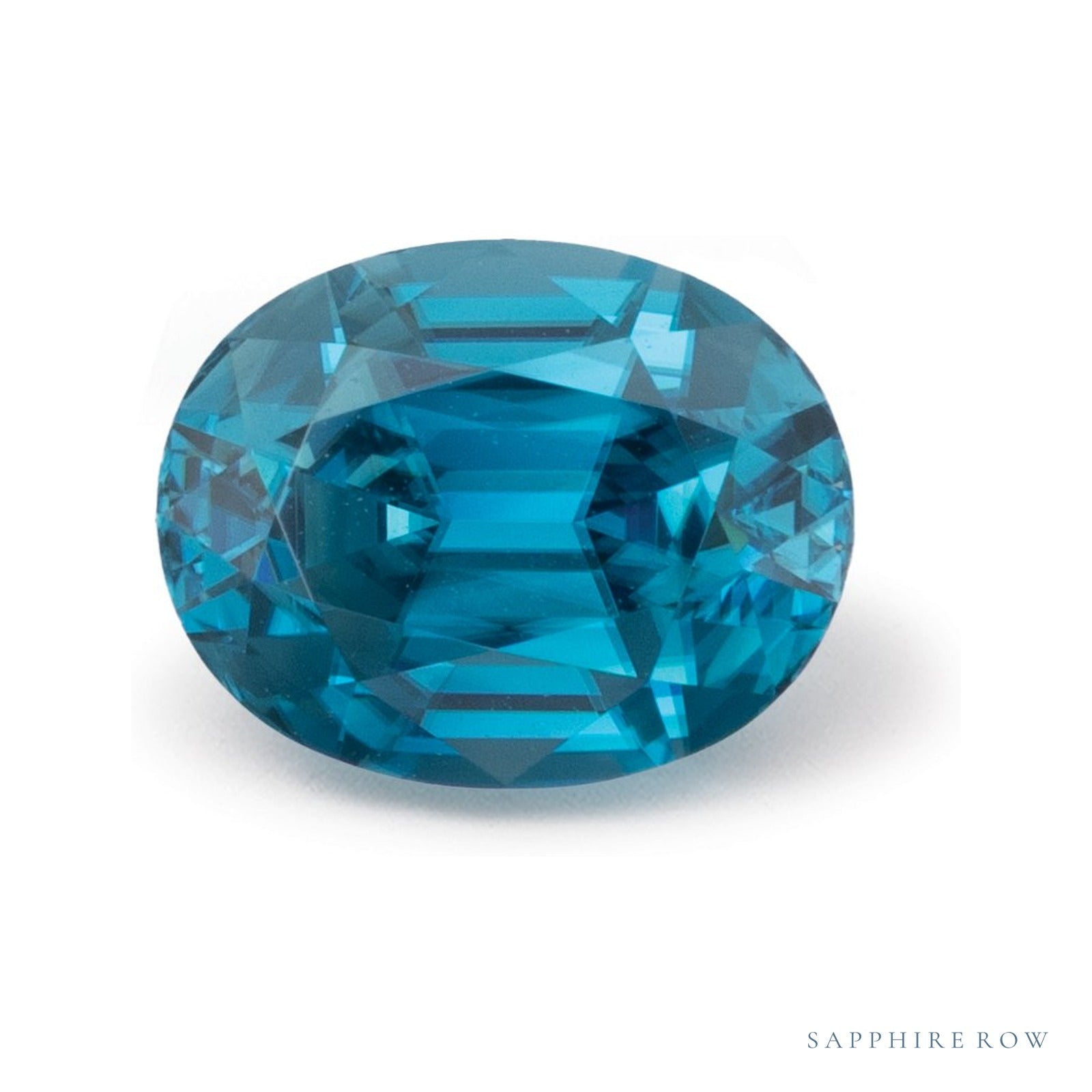 2.98 ct natural blue zircon from Cambodia, oval cut | Sapphire Row · cut4