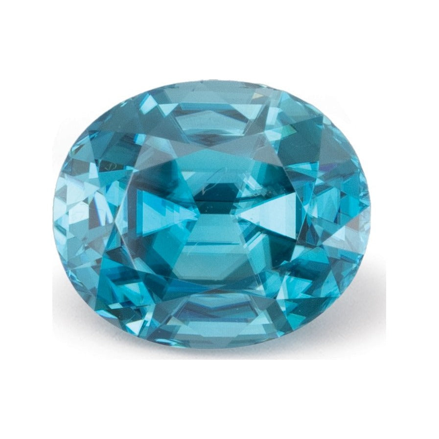 2.95 ct natural blue zircon from Cambodia, oval cut | Sapphire Row · cut7