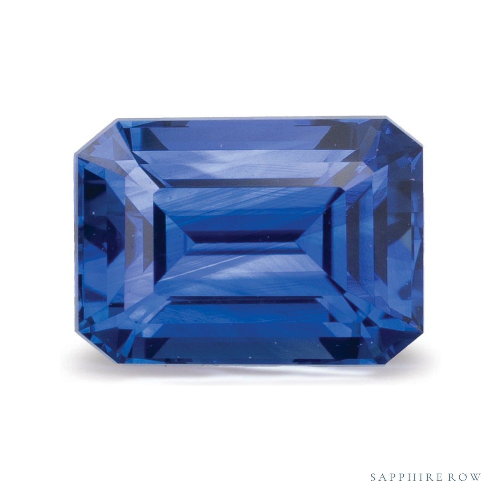 2.94 ct natural blue sapphire from Sri Lanka, emerald cut | Sapphire Row · cut4