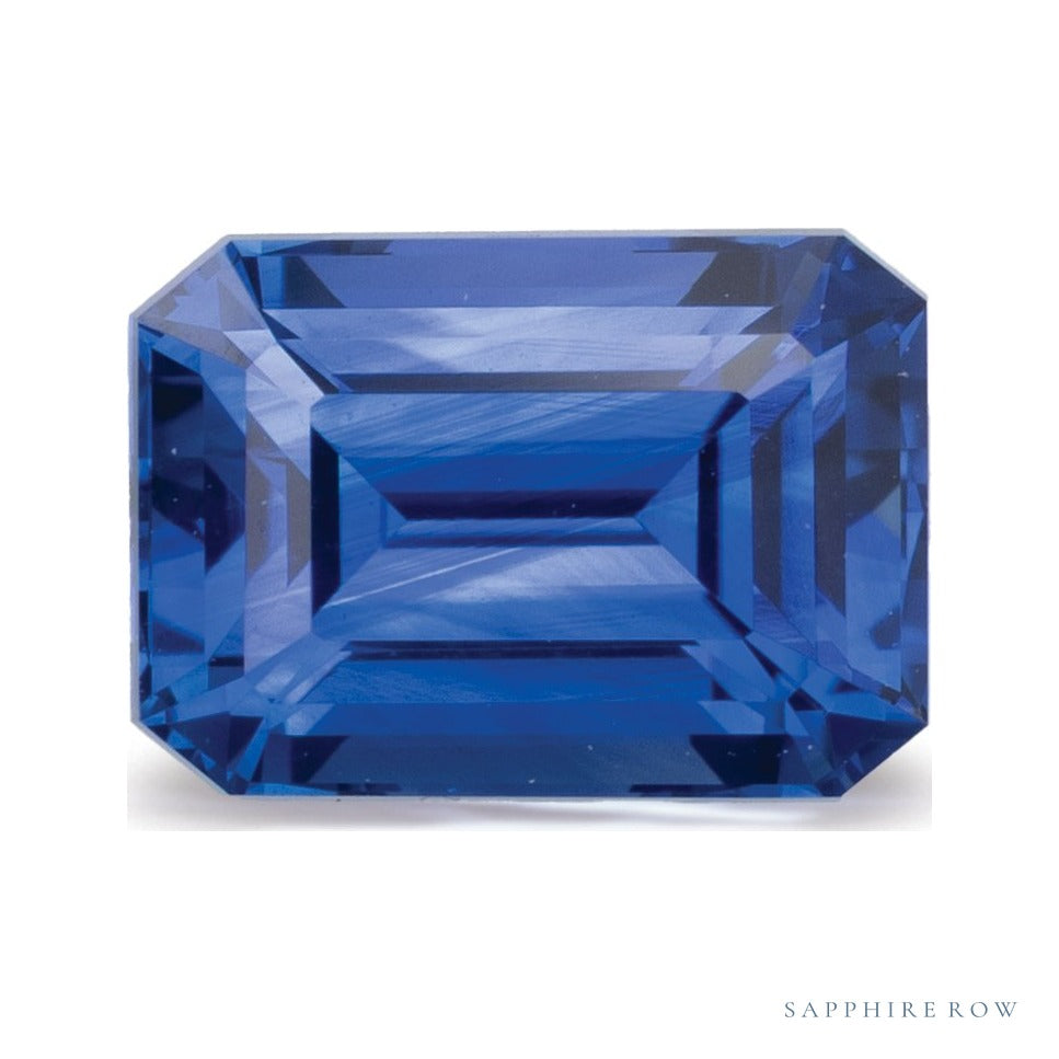 2.94 ct natural blue sapphire from Sri Lanka, emerald cut | Sapphire Row · cut7