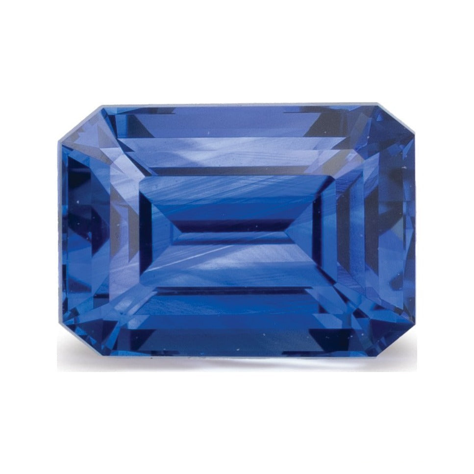 2.93 ct natural blue sapphire from Sri Lanka, emerald cut | Sapphire Row · cut7