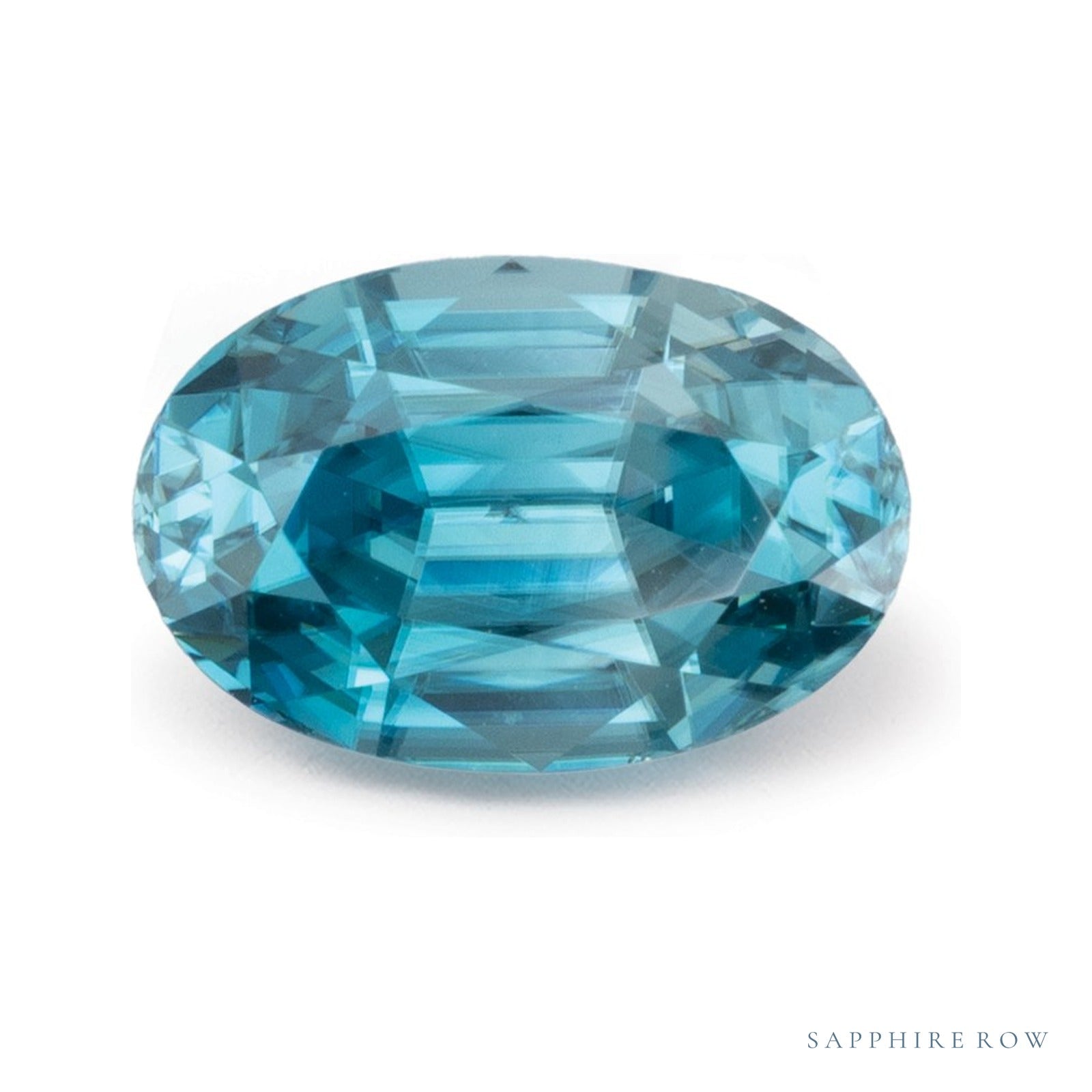 2.93 ct natural blue zircon from Cambodia, oval cut | Sapphire Row · cut4