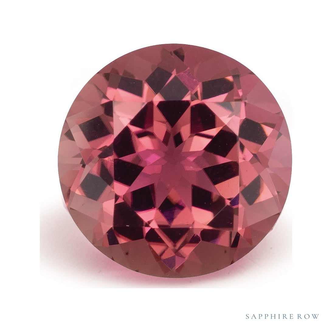 2.91 ct natural pink tourmaline from Mozambique, round cut | Sapphire Row · cut7