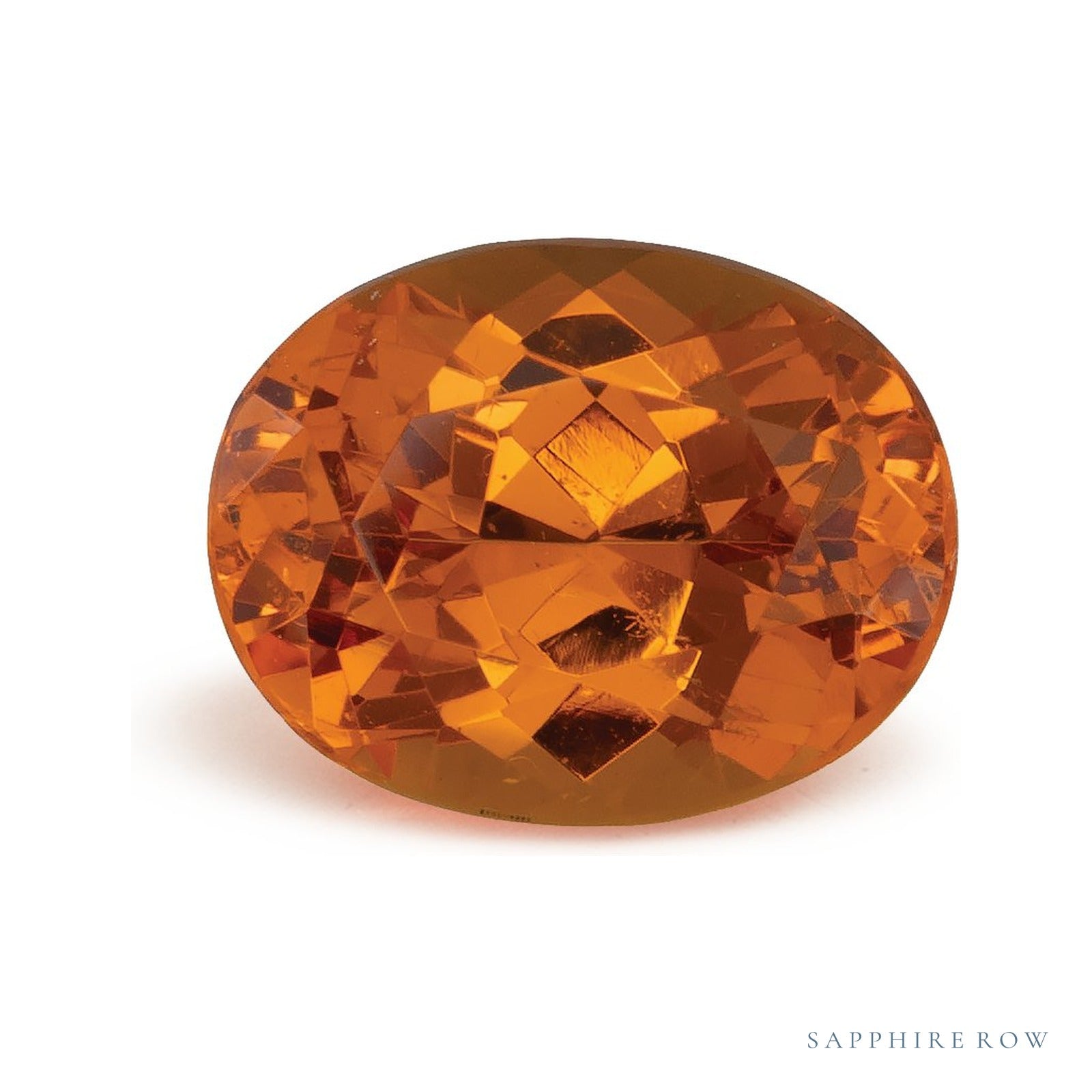 2.91 ct natural orange spessartite garnet from Nigeria, oval cut | Sapphire Row · cut4