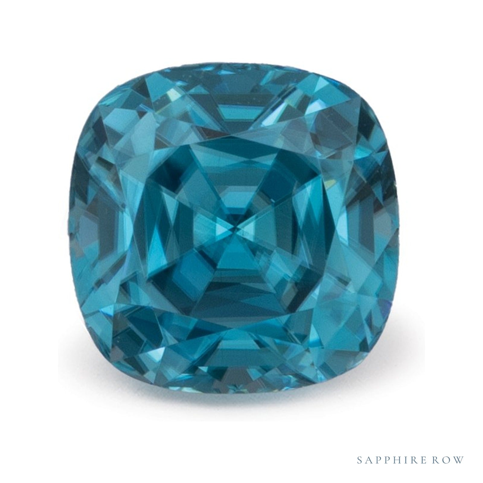 2.91 ct natural blue zircon from Cambodia, cushion cut | Sapphire Row · cut4